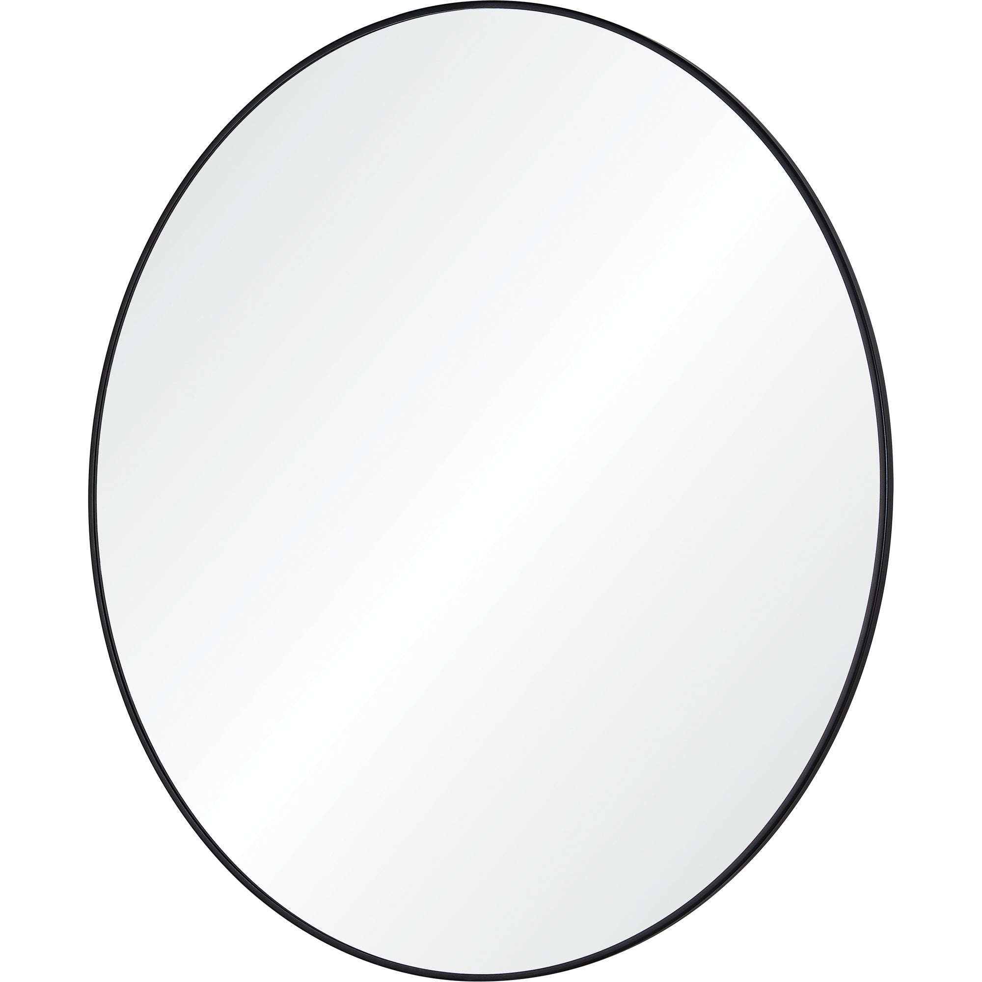 Cori 40" Tall Round Wall Mirror, Black - Angle Image - MT2415
