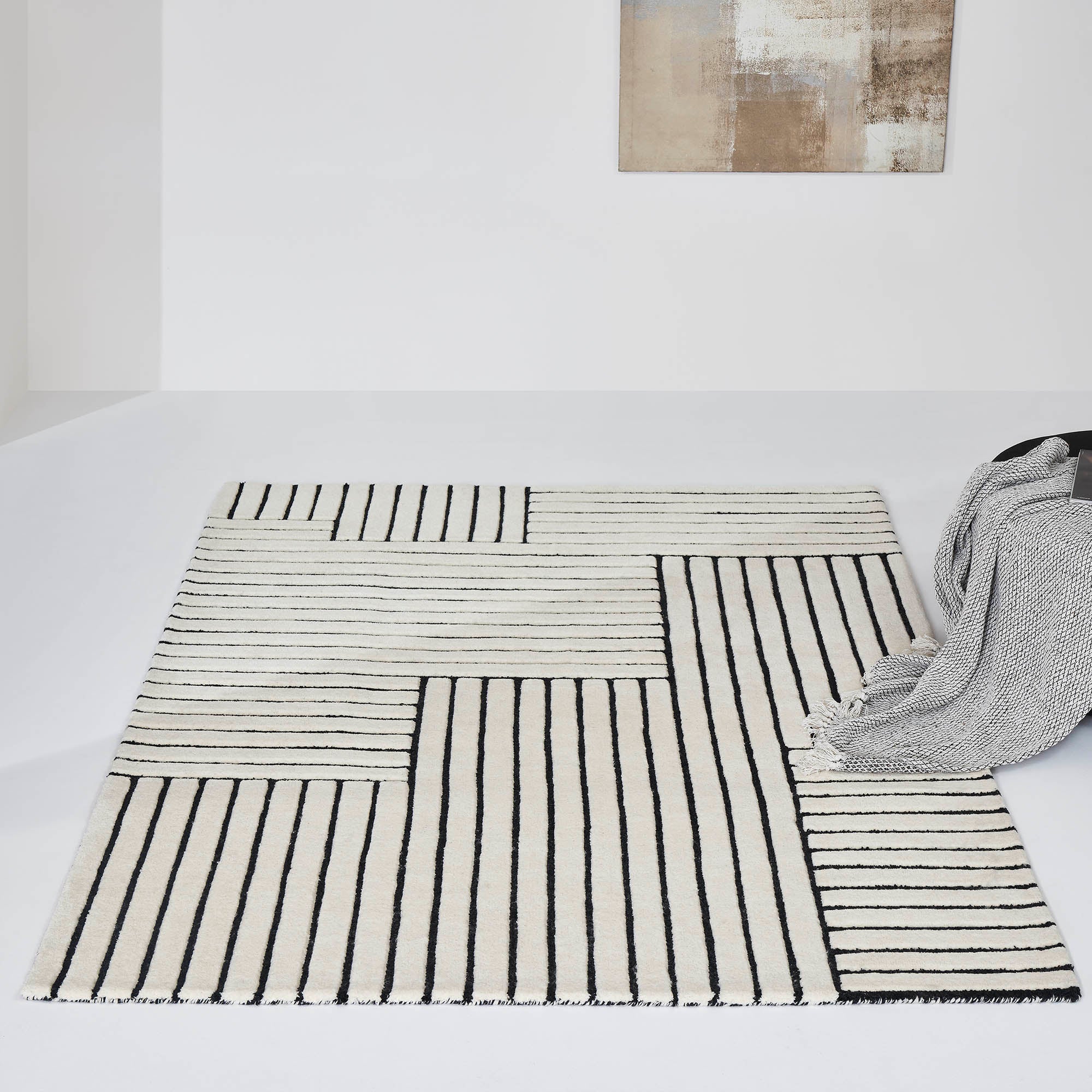 Arctica 7'10 X 10’2 Hand tufted Indoor Rug, Ivory - Lifestyle Image - RARC-10182-810