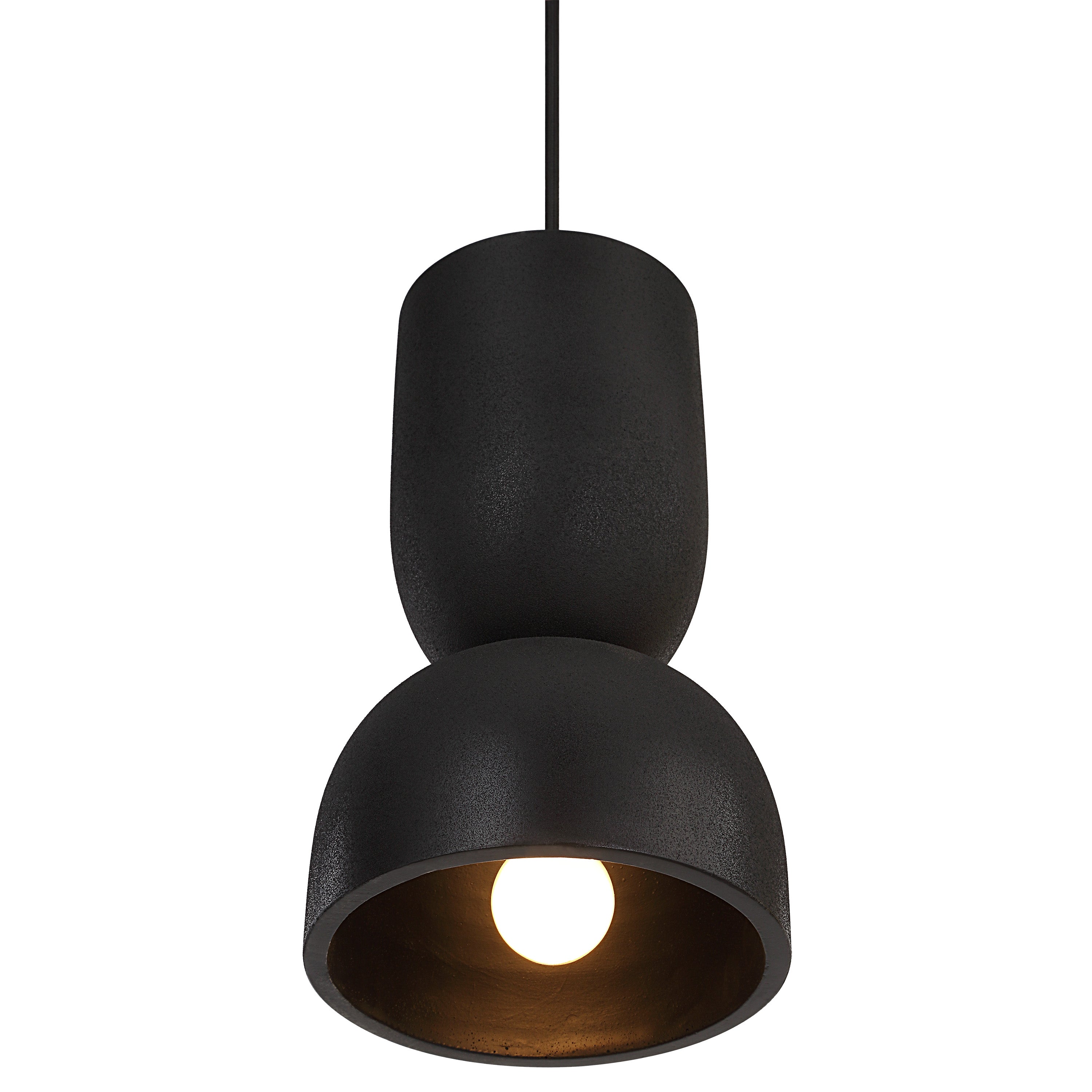 Caen 121.75" Height Ceiling Fixture, Black - Angle Image - LPC4493