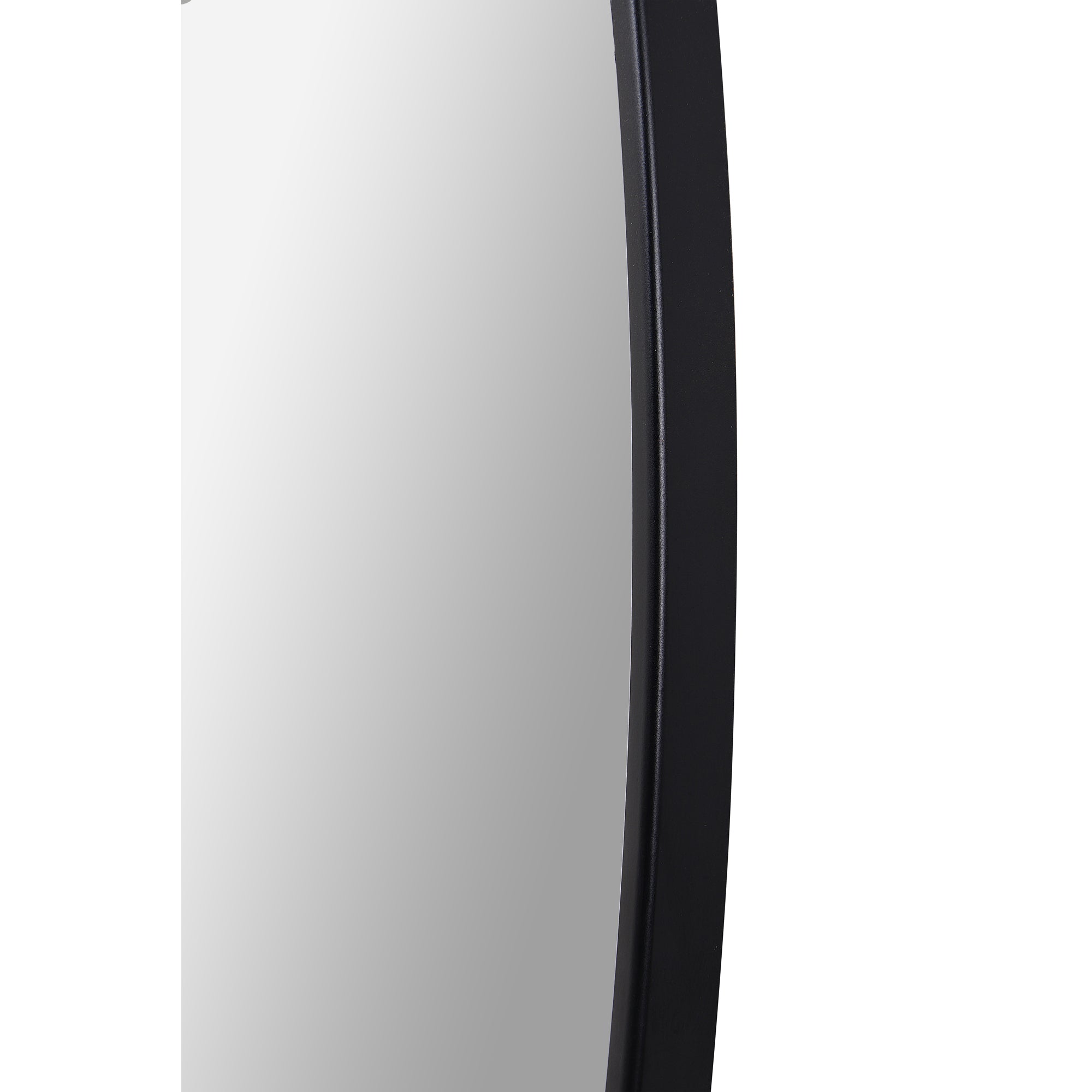 Claribel 30" Tall Round Wall Mirror, Black - Additional Image 2 - MT2414