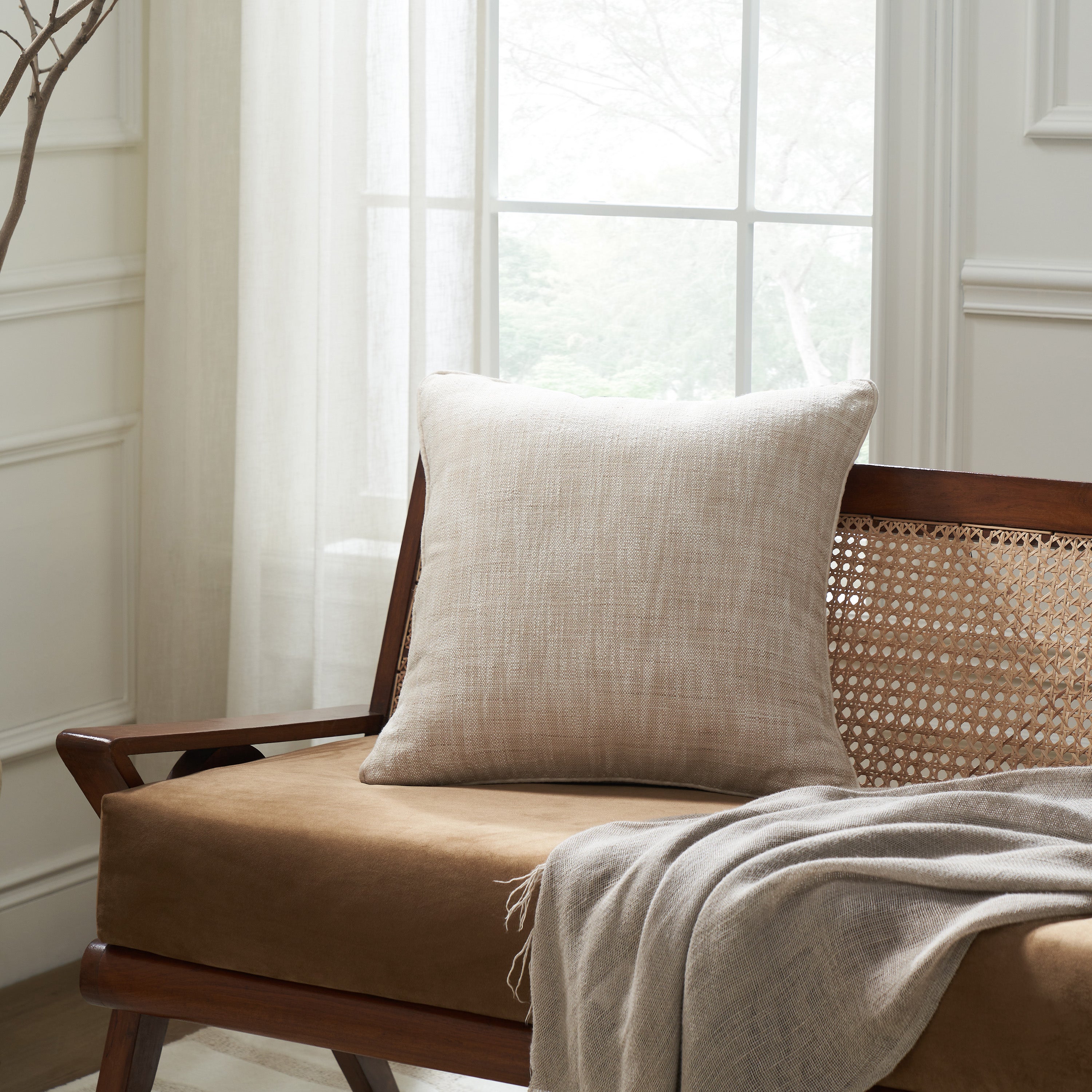 Amal 20 X 20 Indoor Pillow, Beige - Lifestyle Image - PWFL1471