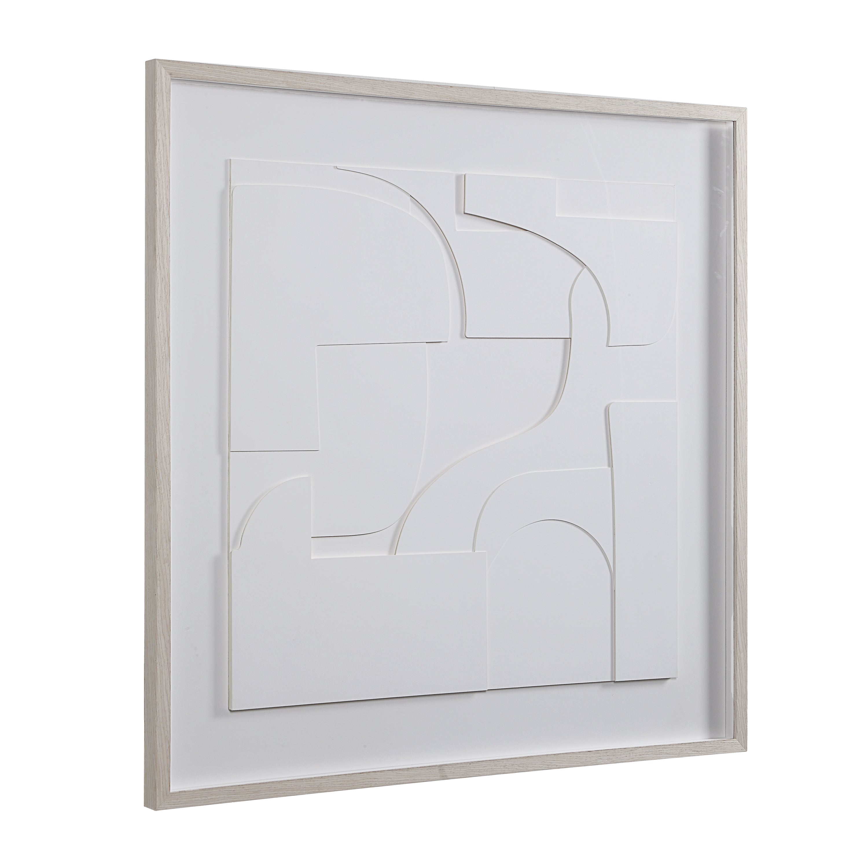 Stardust 48" Wide Wall Art, Matte White - Angle Image - W6773