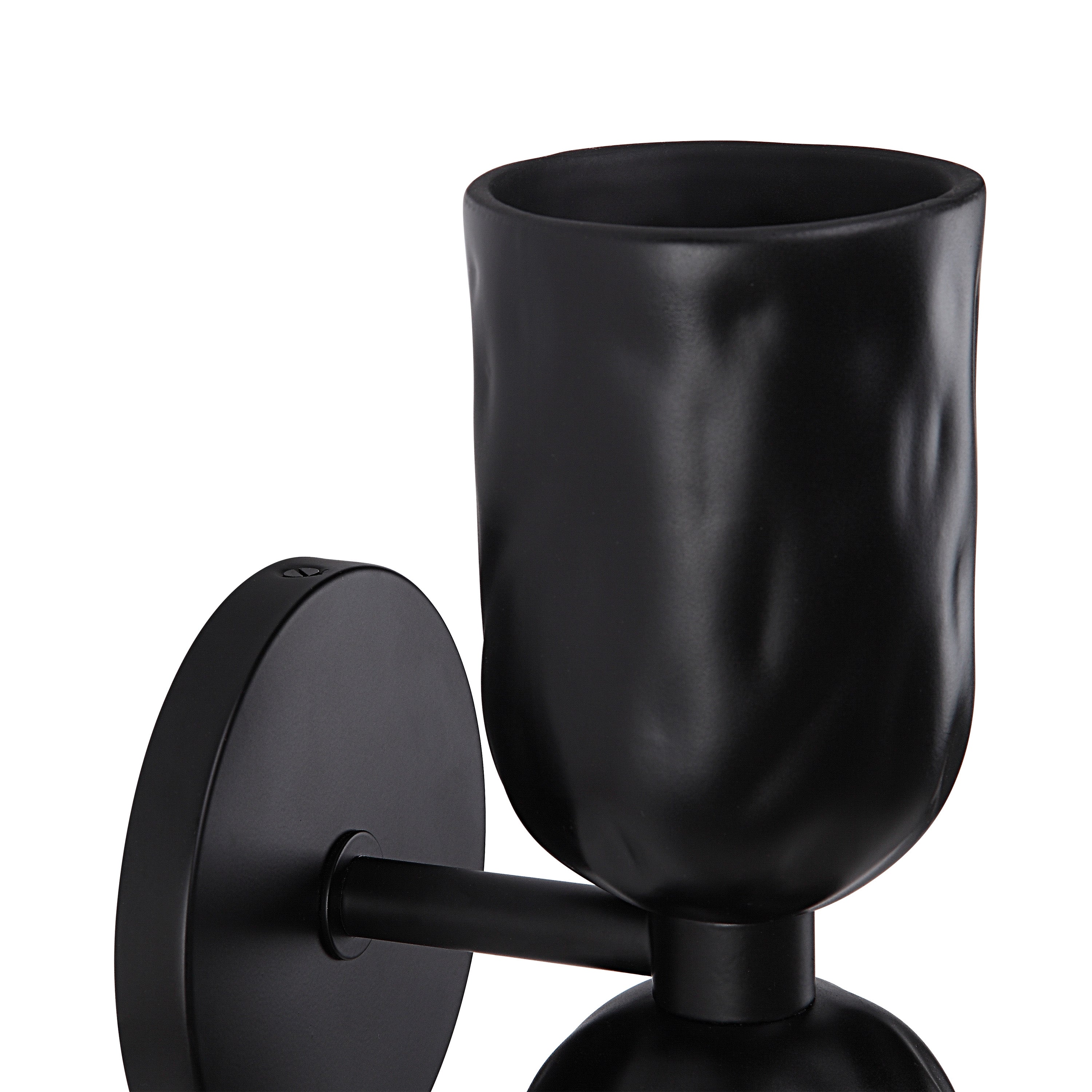 Alessia 11.2" Powder Coated Matte Black 2-Light Wall Sconce - Detail Image - WS141