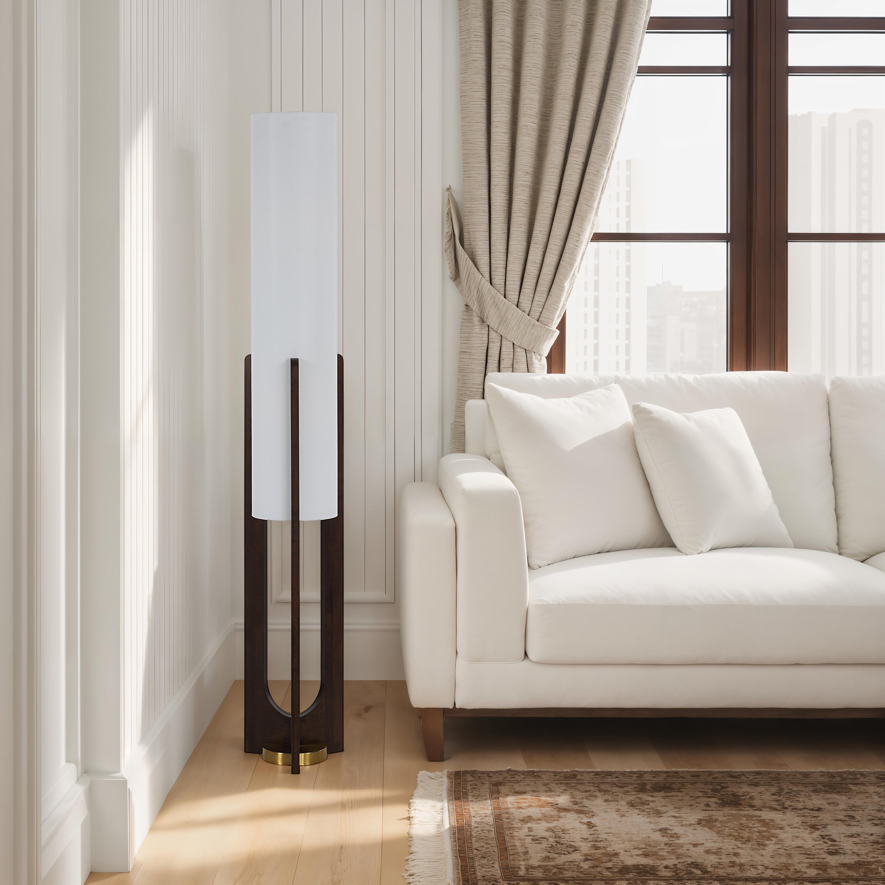 Mael 63.13" Height Floor Lamps, Warm Gold - Lifestyle Image - LPF3188EV