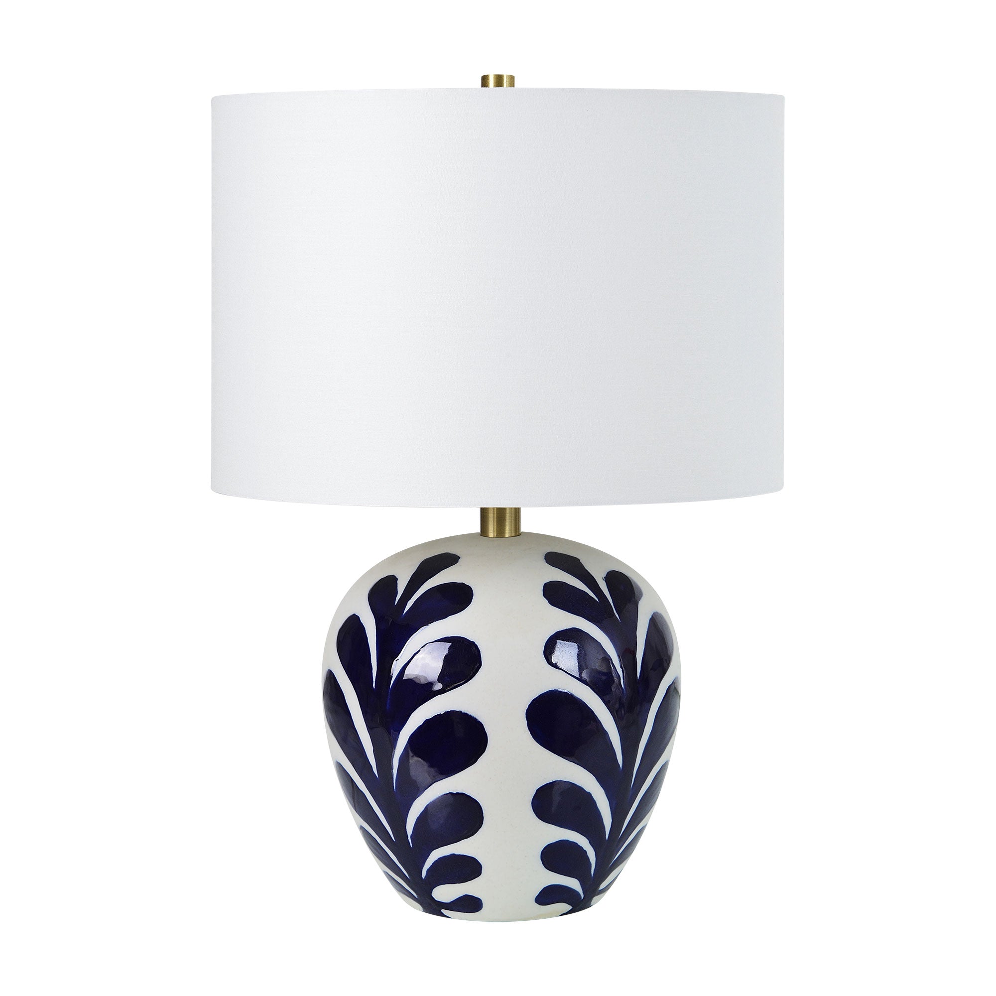 Darina 19.25" Length Table Lamp, Off-White and Navy - Angle Image - LPT1224