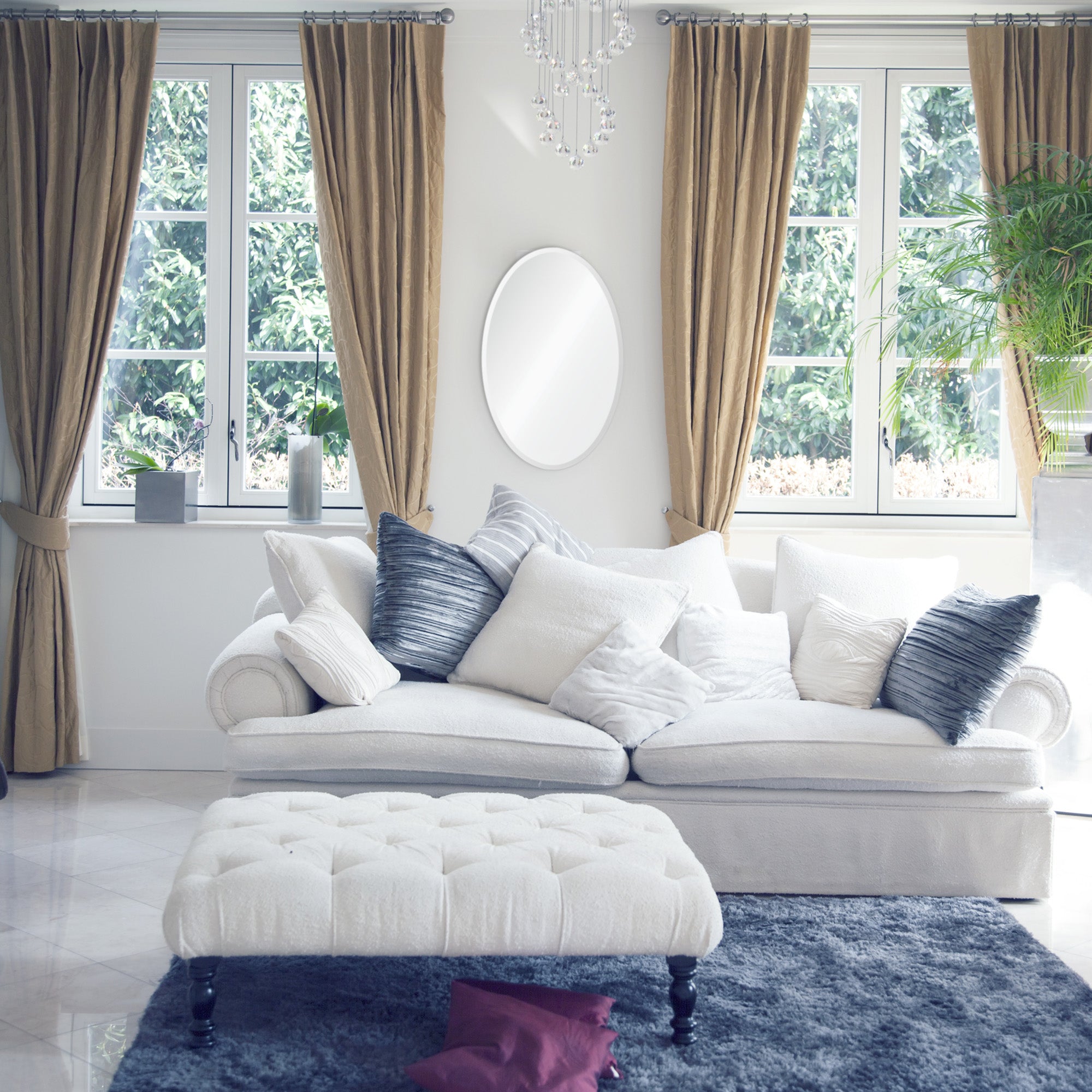 Frances 28" Tall Oval Wall Mirror - Lifestyle Image - MT1552