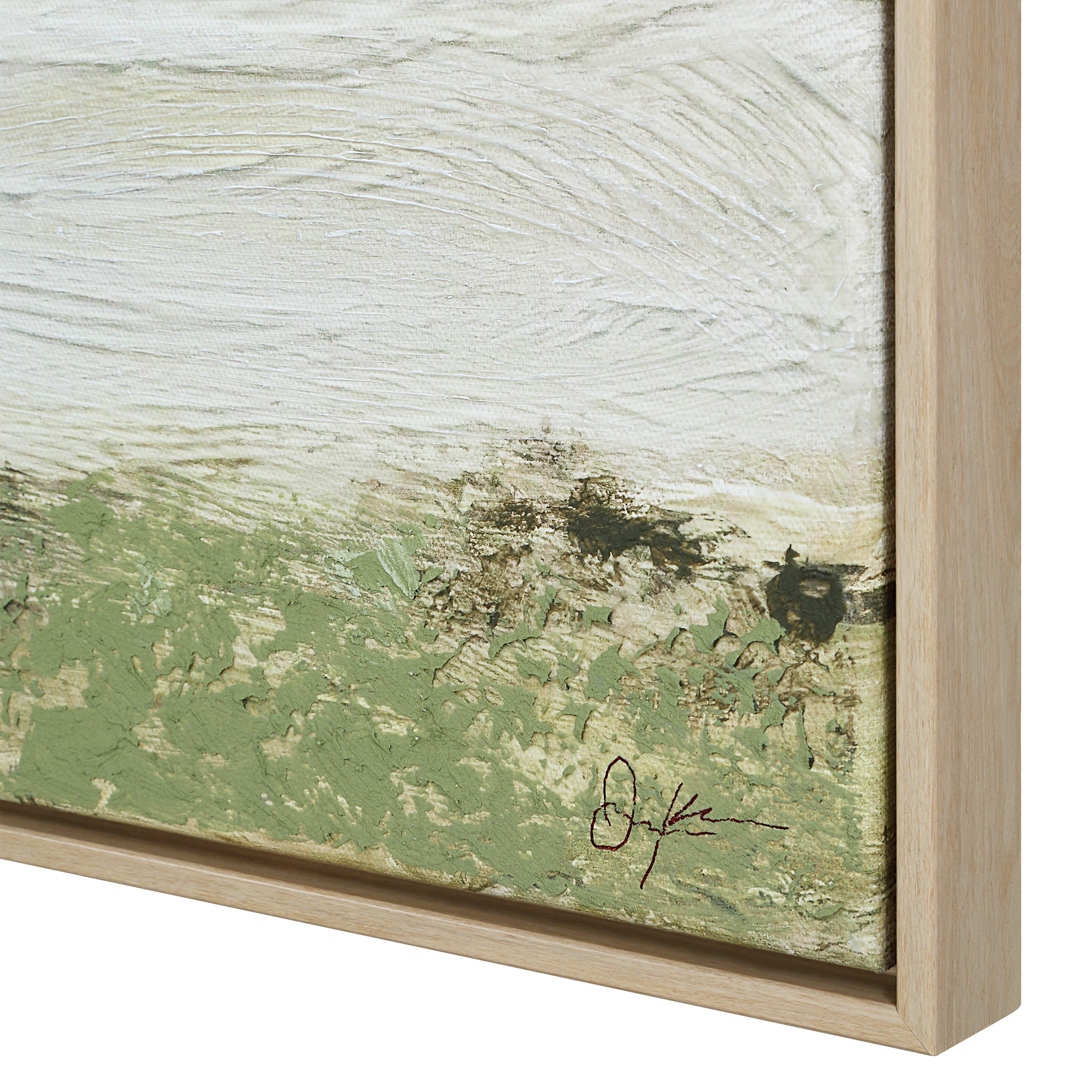Valle 20" H x 70" W Canvas Art, Green - Detail Image - OL2214