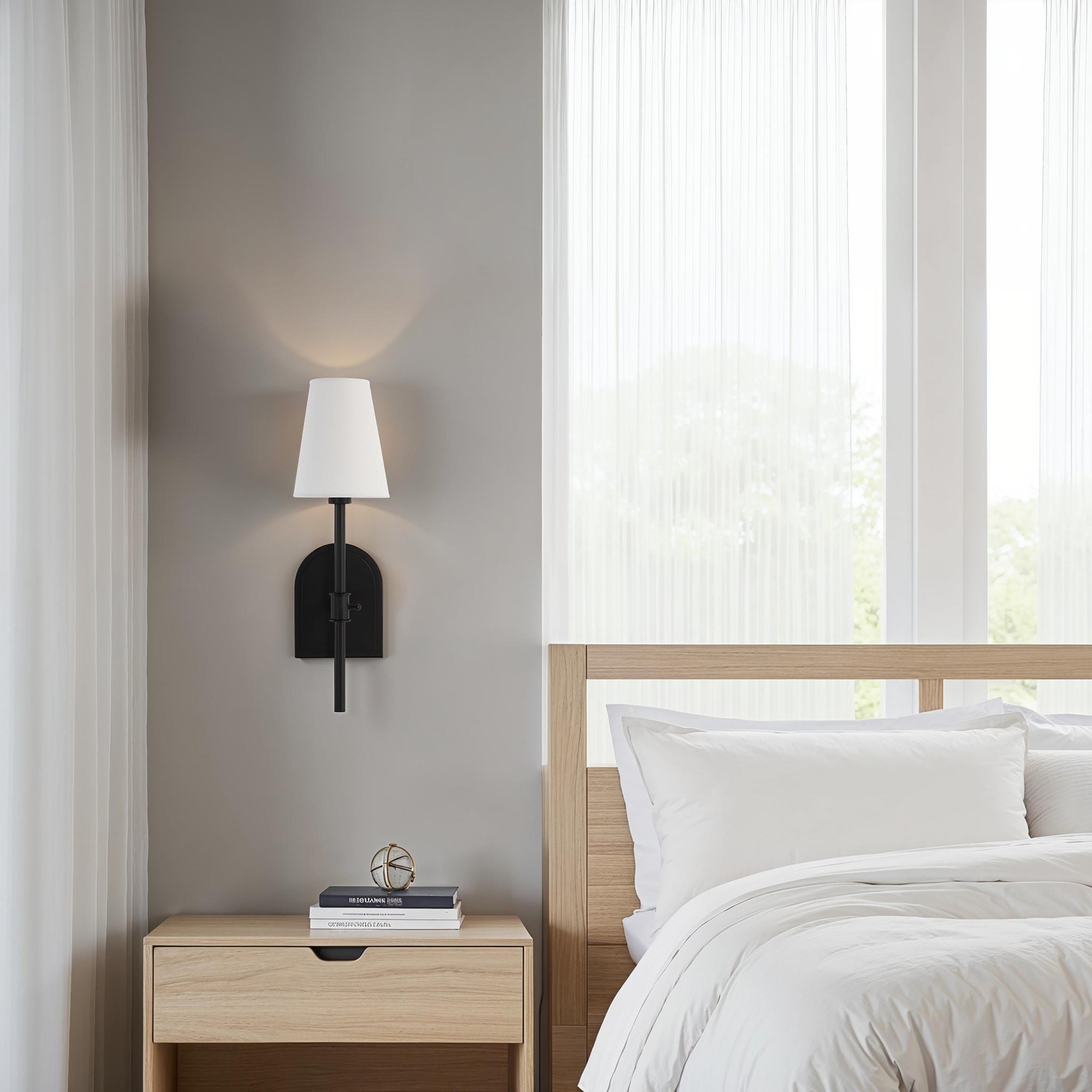 Mililani 17.38" Height Wall Sconce, Black - Lifestyle Image - WS167