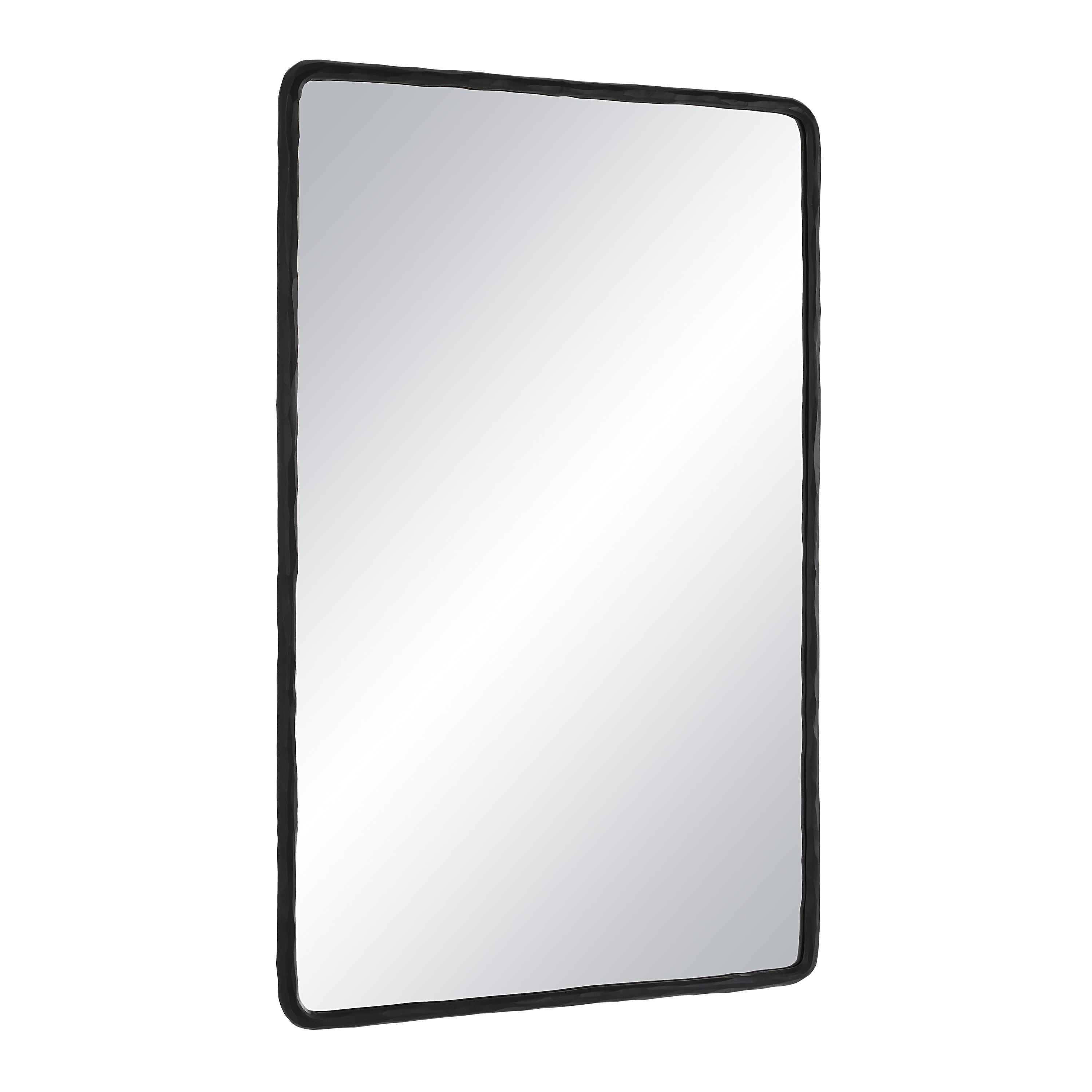 Jorah 36" Tall Rectangle Wall Mirror, Black - Angle Image - MT2674