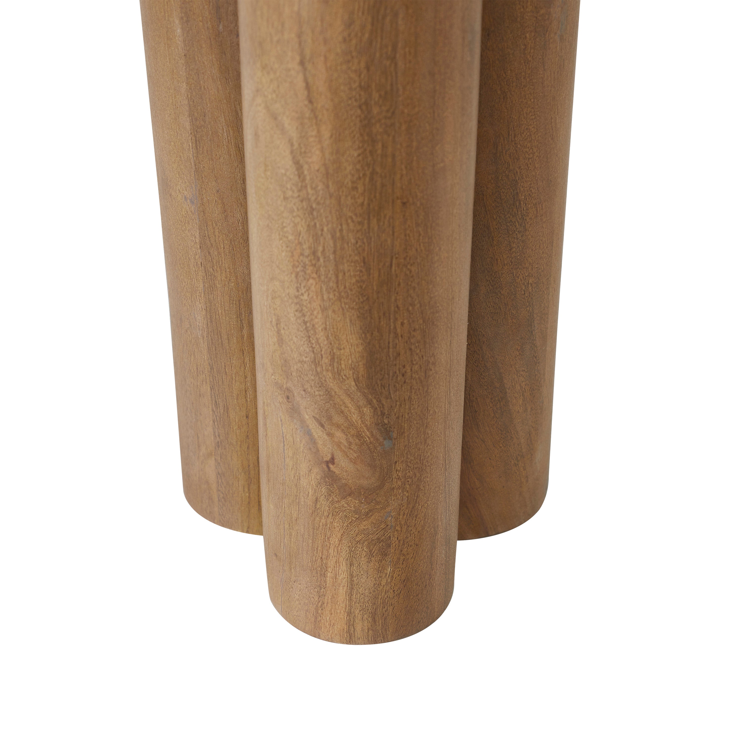 Honey Indoor Mango Wood Side Table, Light Brown - Additional Image 3 - TA511