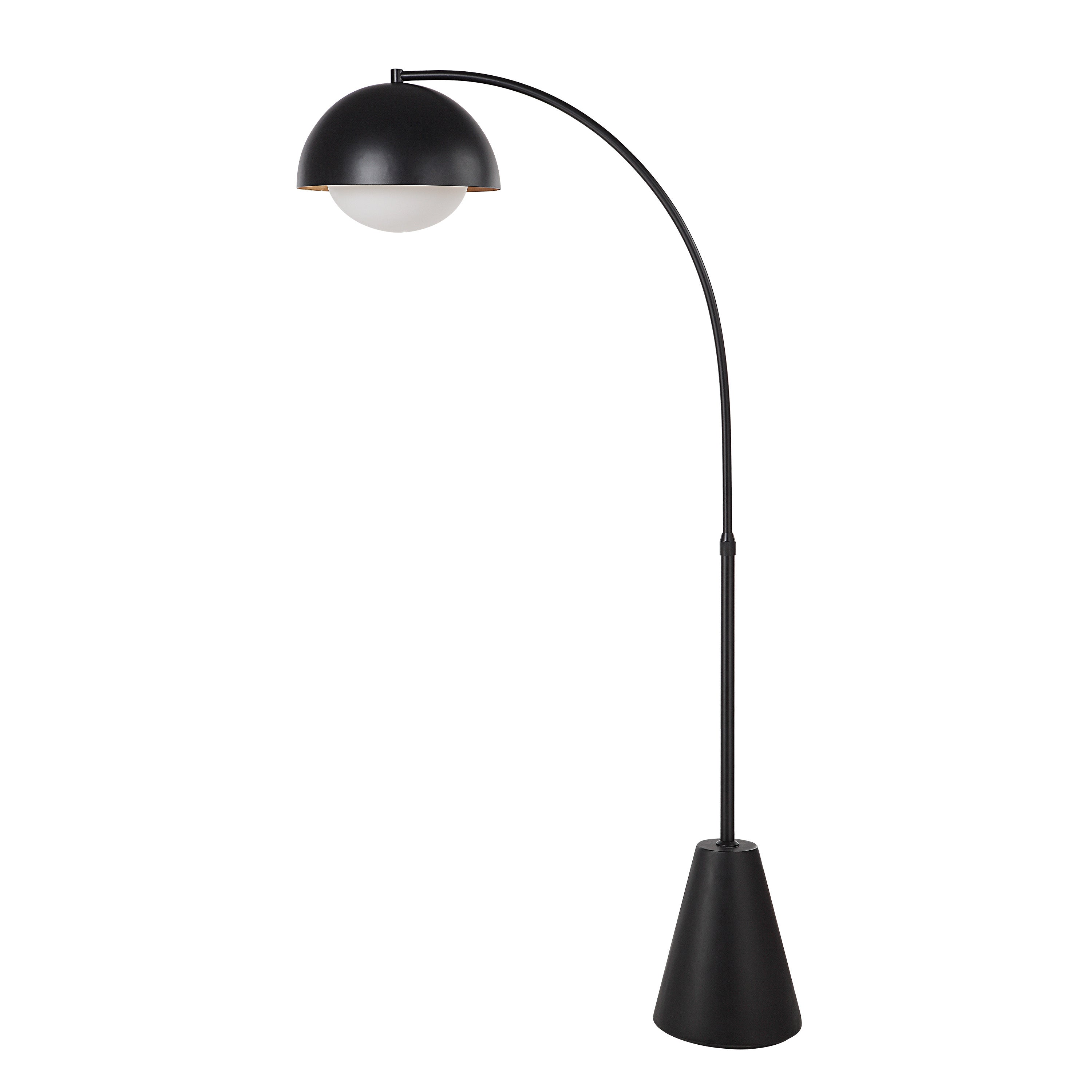 Cooke 65 - 75" Tall Matte Black Floor Lamp with Shade - Additional Image 2 - LPF3152