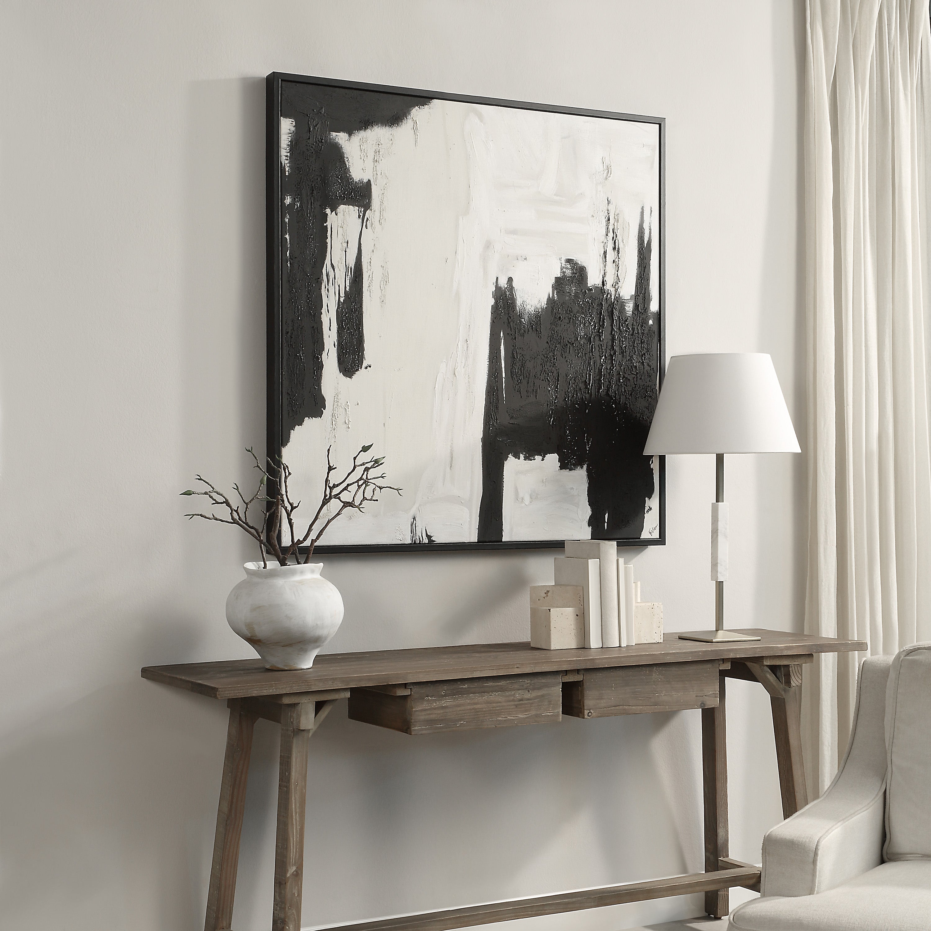 Nantes 45" H x 45" W Canvas Art, Beige - Lifestyle Image - OL2185