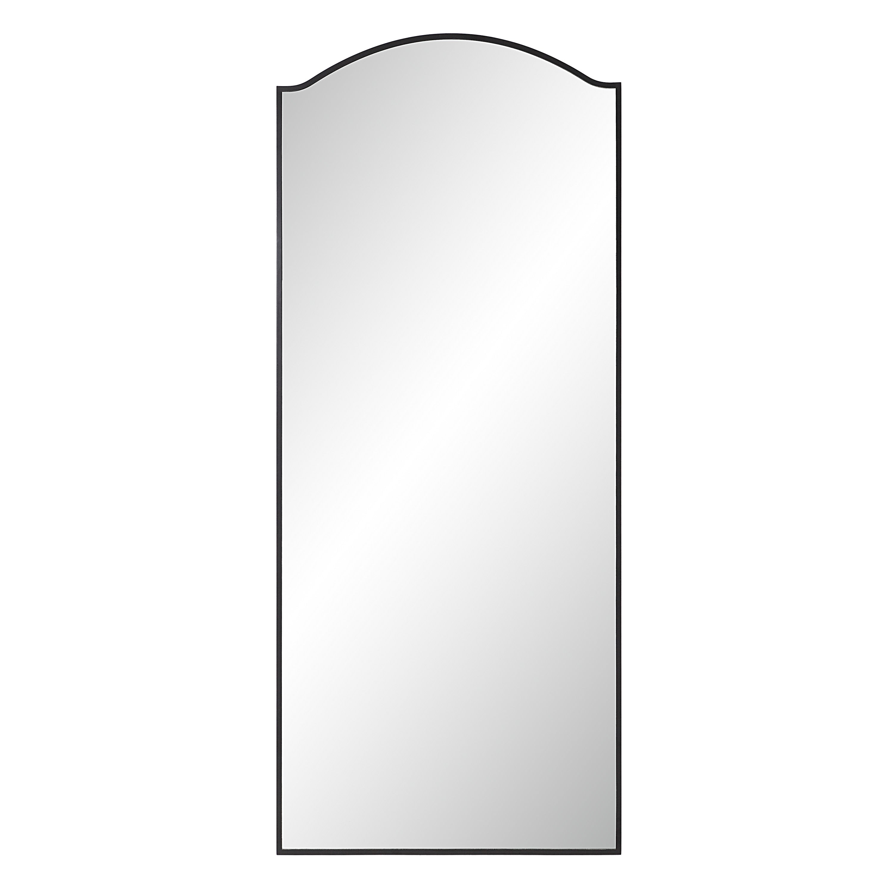 Balina 72" Tall Rectangular Arch Mirror, Matte Black - Main Image - MT2643