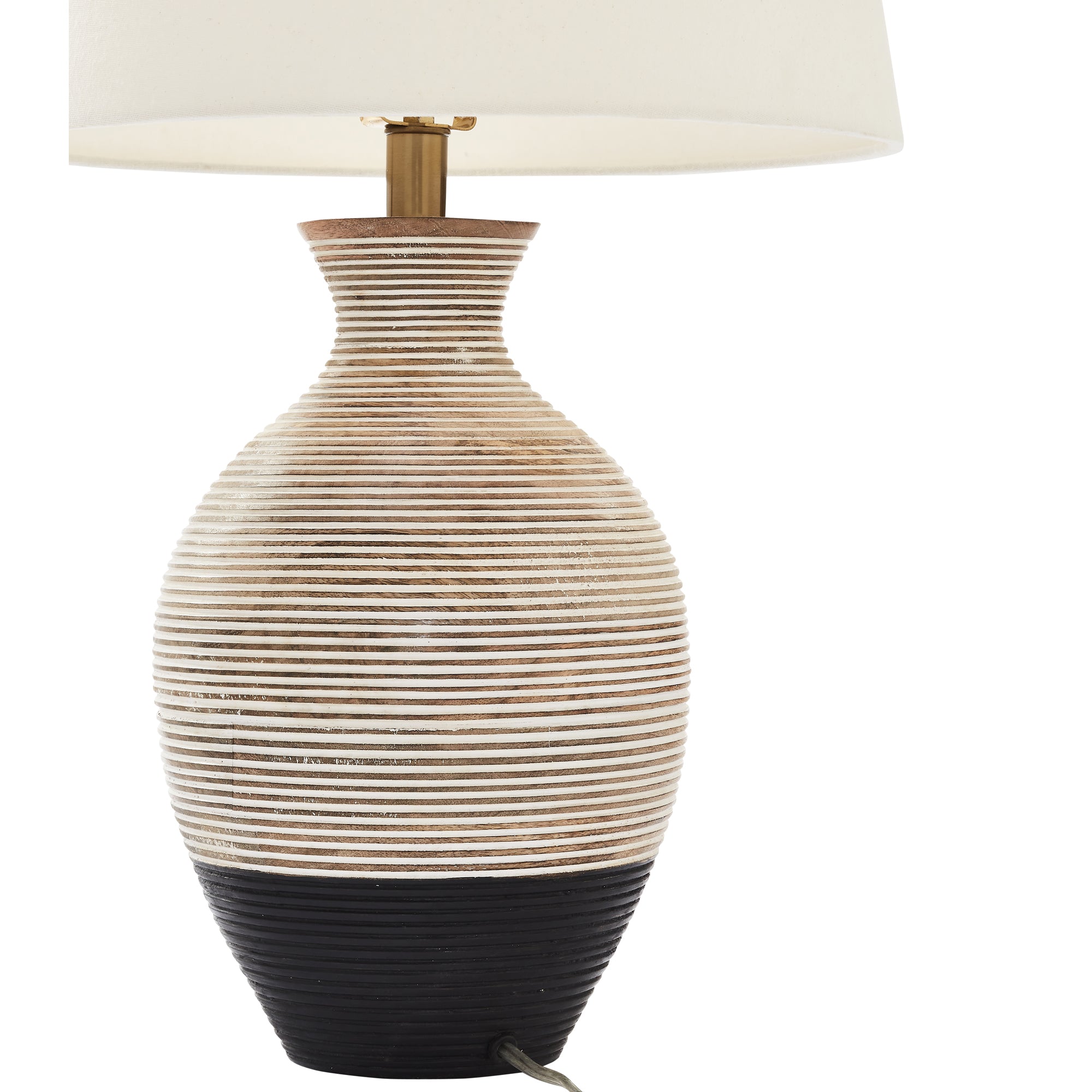 Ignacio 27" Length Table Lamp, Black and whitewash - Additional Image 3 - LPT1180