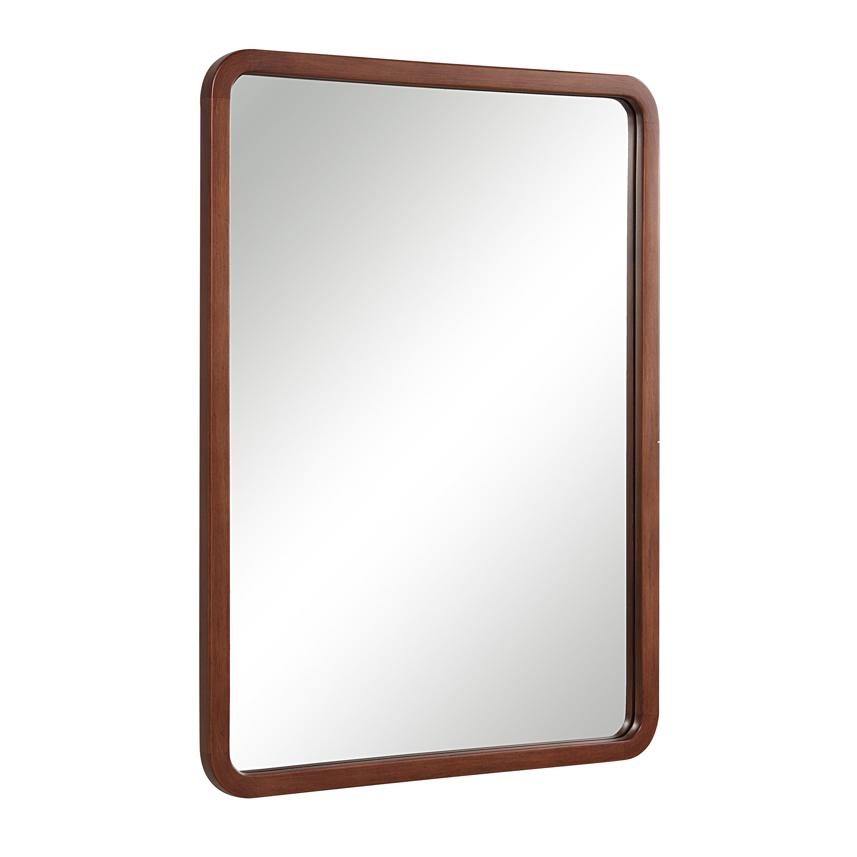 Tacna 30" H x 22" W Wall Mirror, Brown - Angle Image - MT2718
