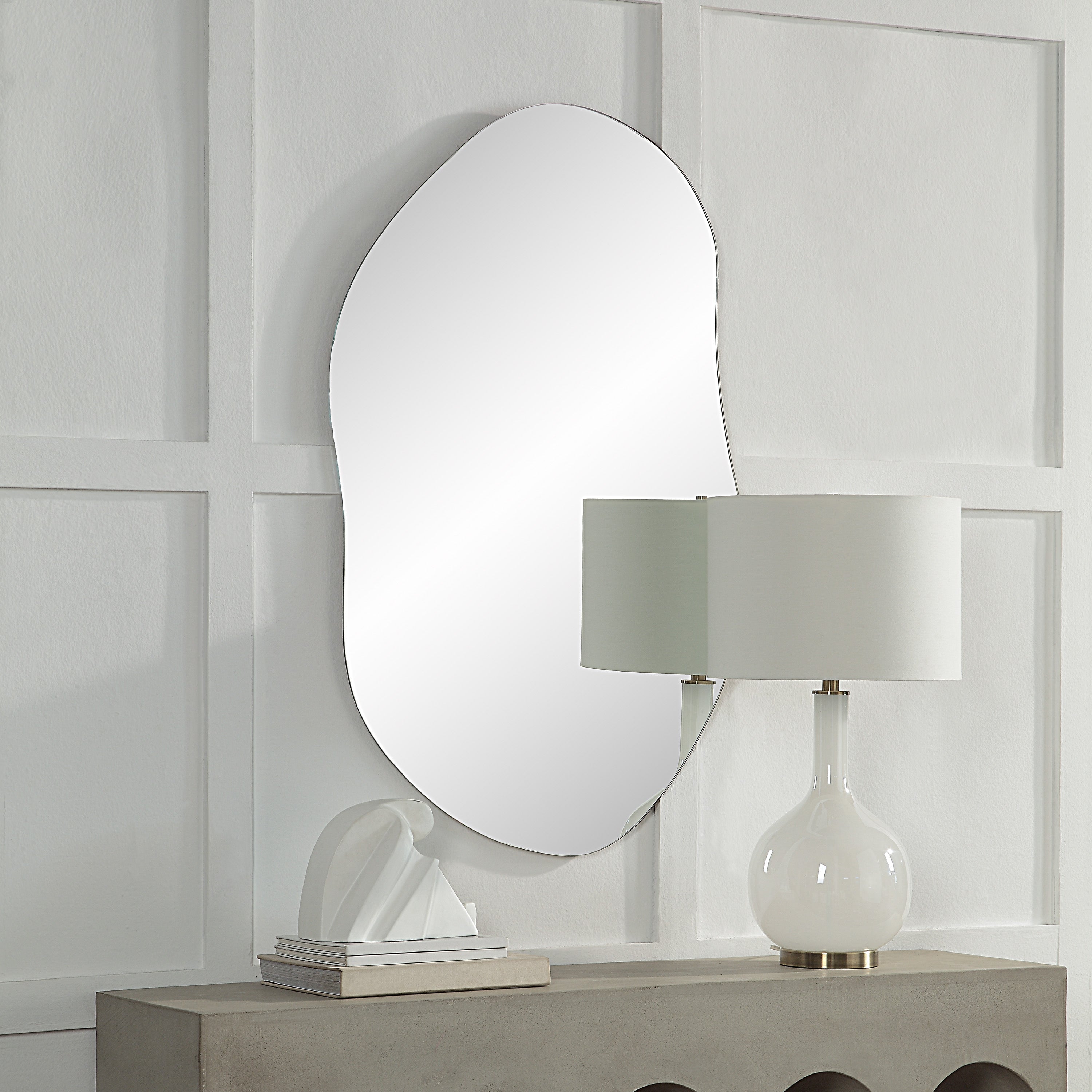 Angelonia 45" Tall Irregular Rectangular Oval Mirror - Lifestyle Image - MT2608