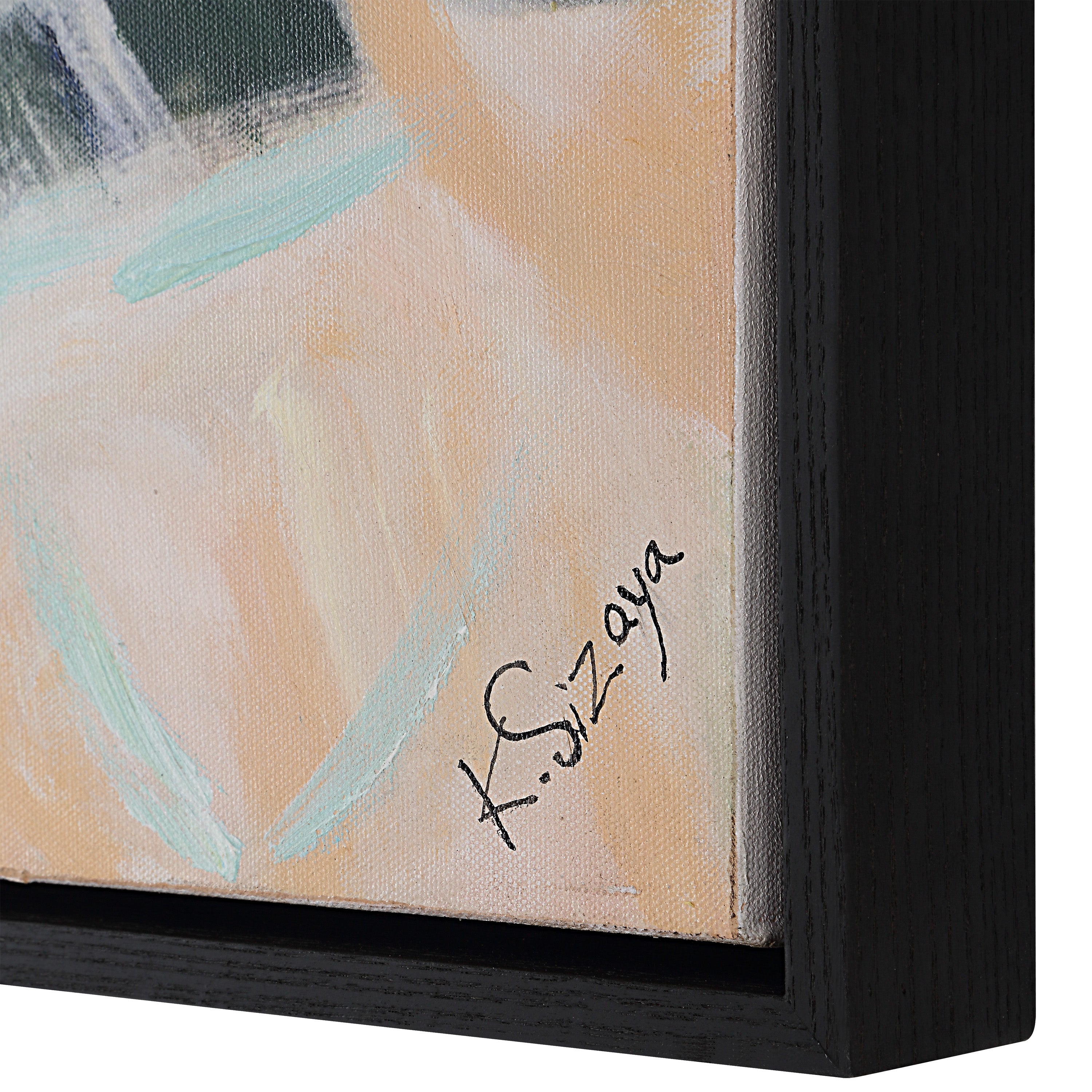 Iman 50" H x 50" W Canvas Art, White - Additional Images - OL2181