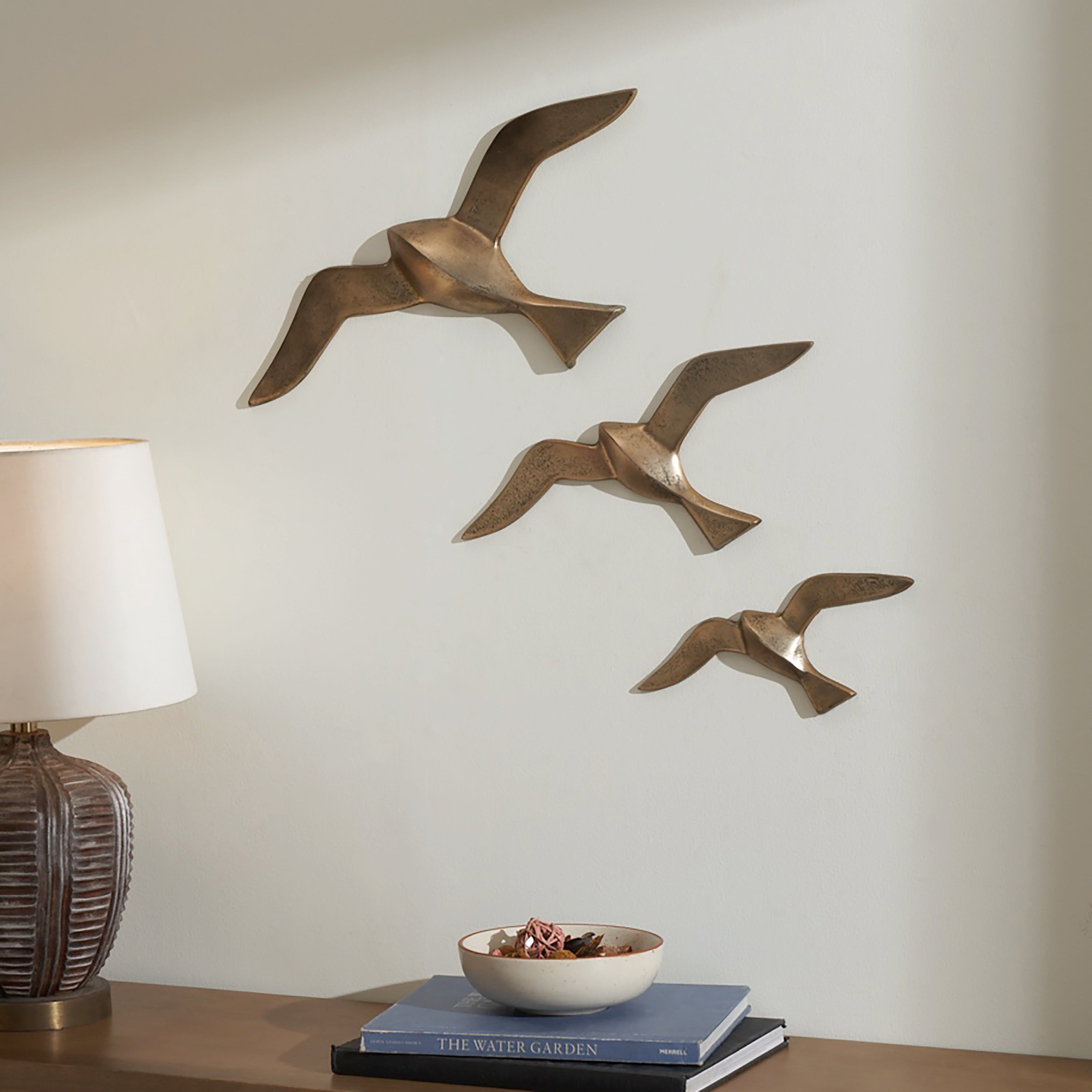 Stevens 3 Piece Wide Wall Decor, Yellow - Lifestyle Image - W6743
