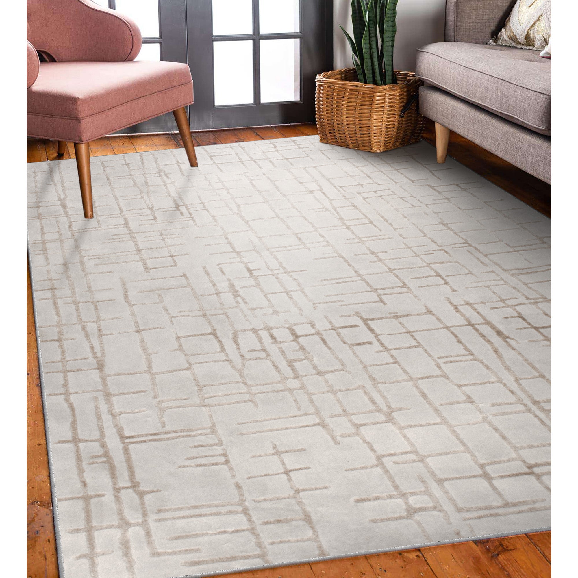 Ariella 7'10 x 10'2 Power loomed Indoor Rug, Grey - Additional Image 3 - RARI-10191-810