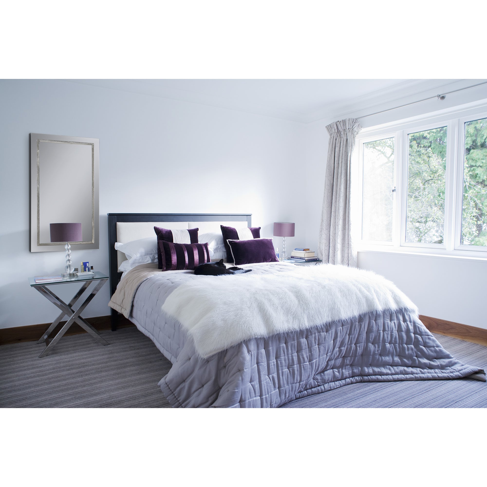Stanton 24" Tall Rectangle Wall Mirror, Grey - Lifestyle Image - MT1123