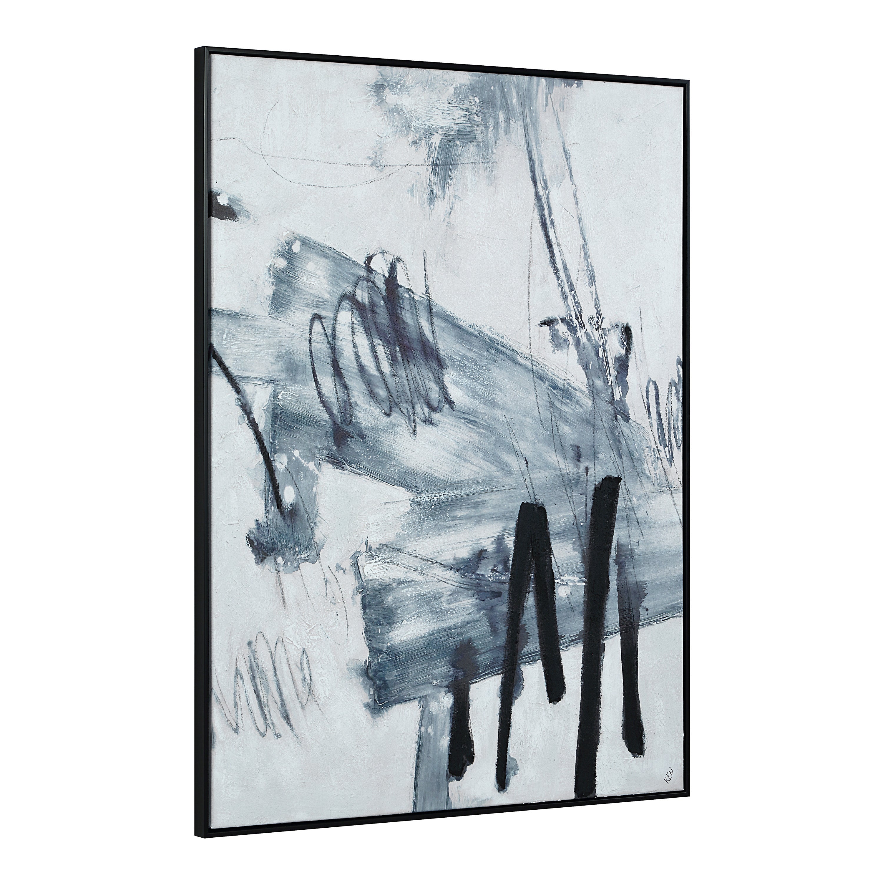 Senso 48" H x 36" W Canvas Art, Blue - Angle Image - OL2215