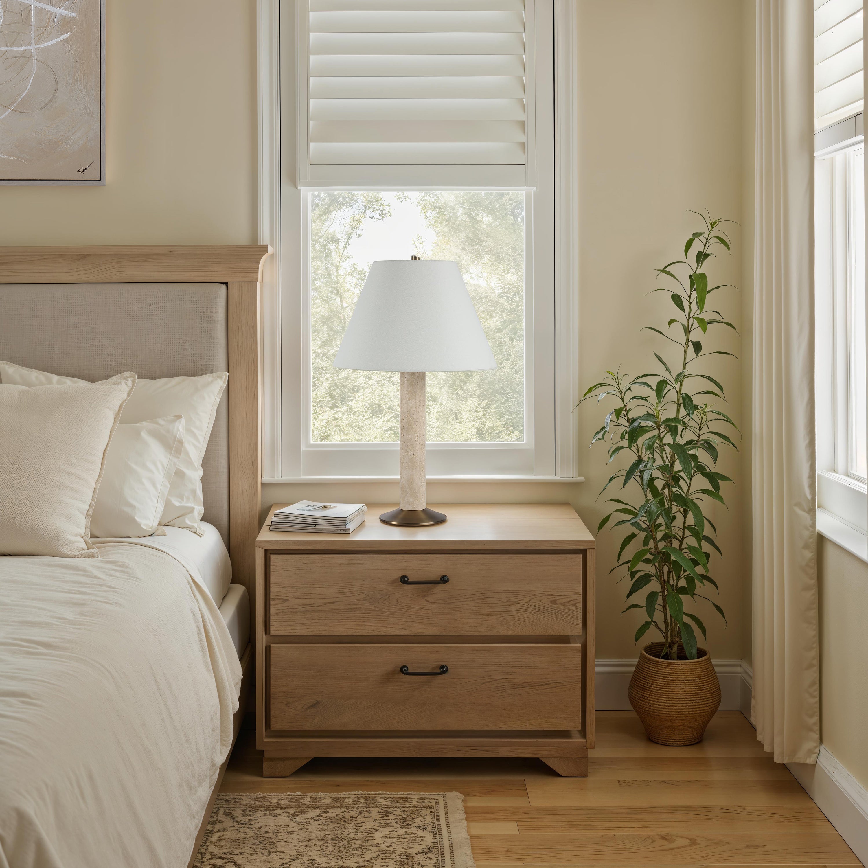 Tamara 25.5" Height Table Lamps, Beige - Lifestyle Image - LPT1362