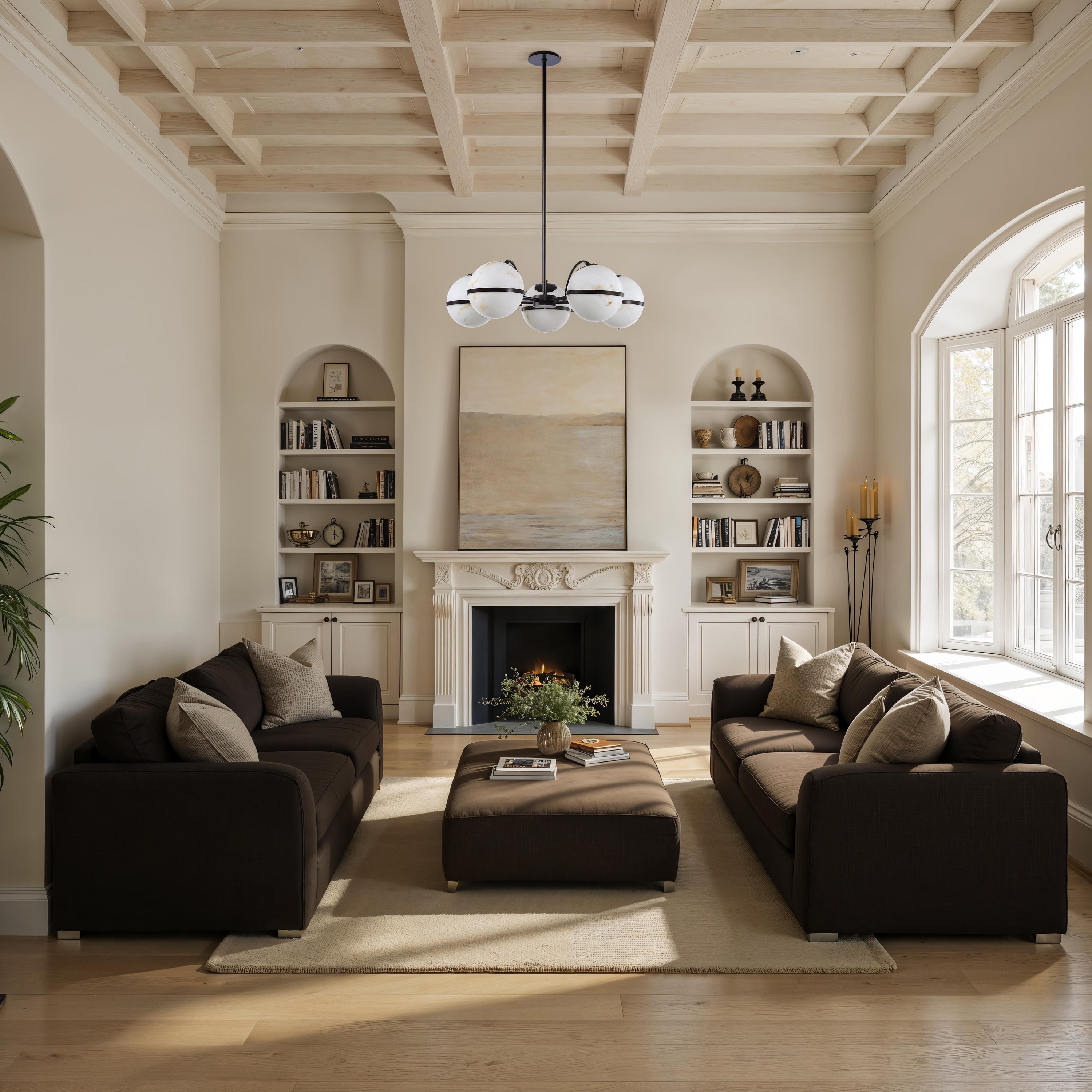 Roca 69.25" Height Ceiling Fixture, Dark Antique Bronze - Lifestyle Image - LPC4504