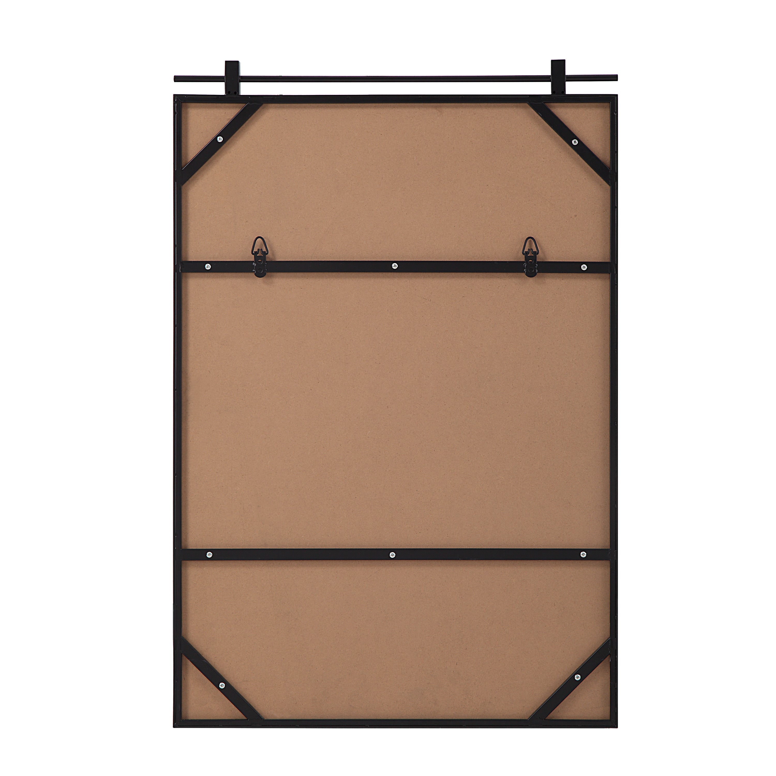 Titel 36" Tall Rectangular Mirror, Matte Black - Backing Image - MT2633