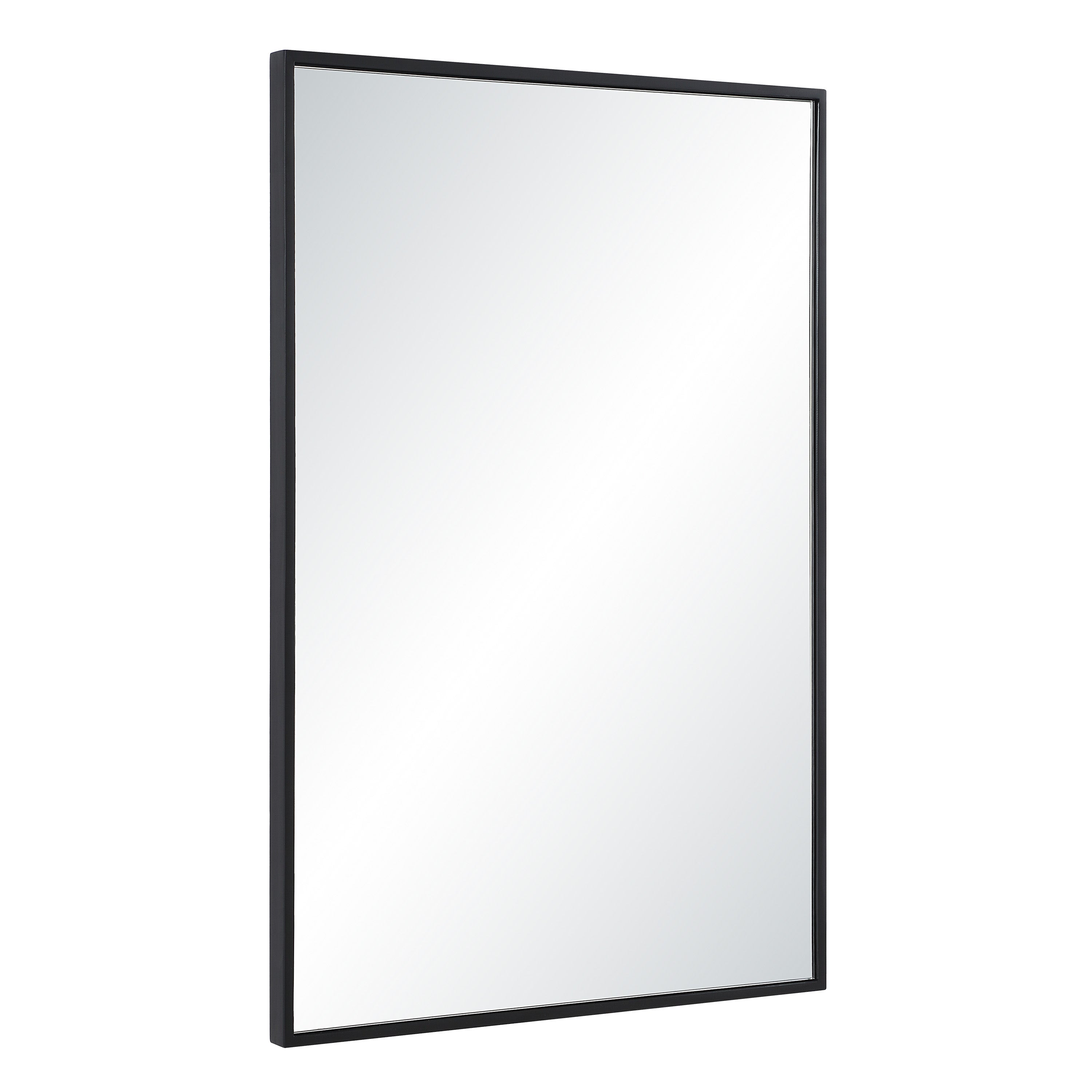 Agata 36" H x 24" W Wall Mirror, Black - Angle Image - MT2753