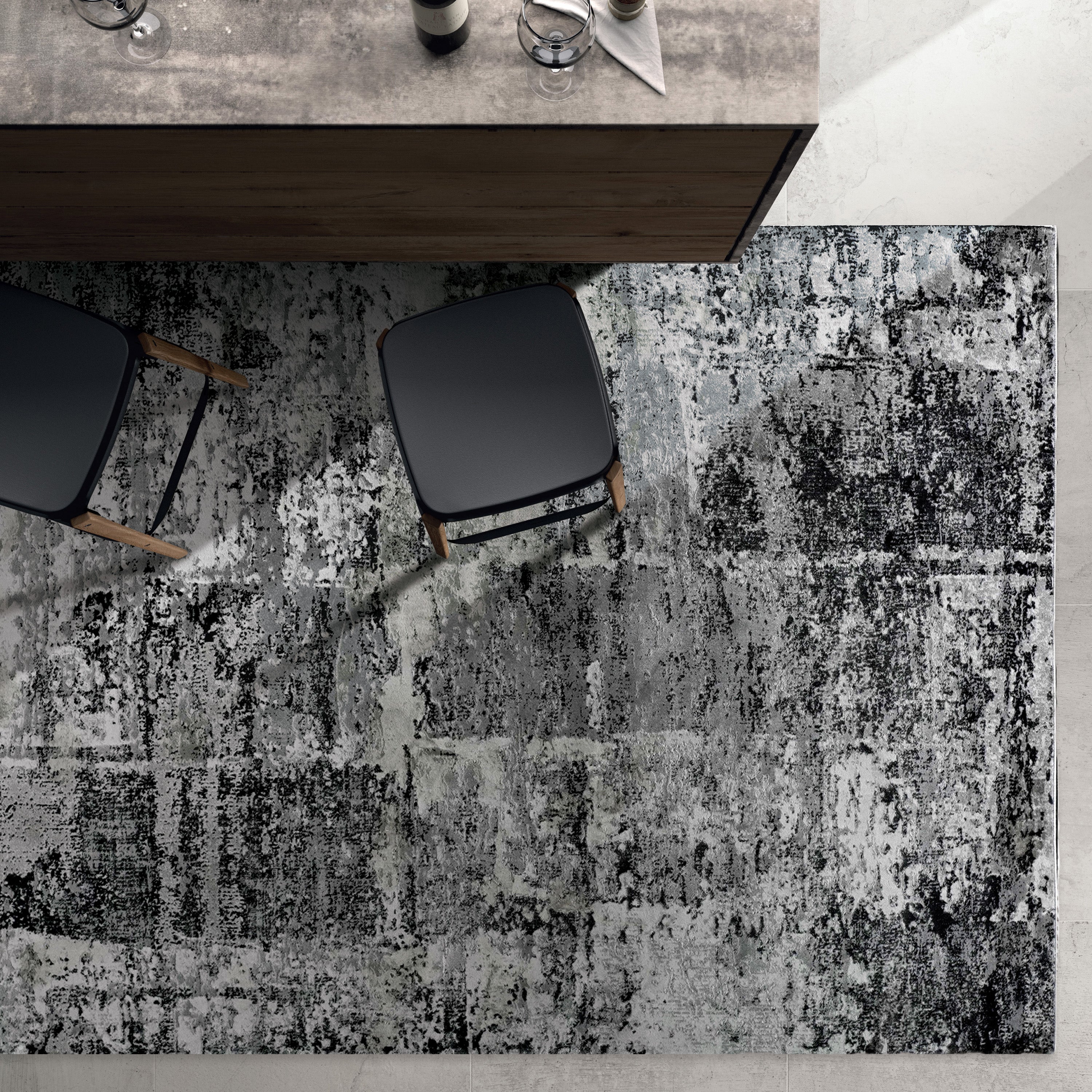 Ariella 7'10 X 10’2 Power loomed Indoor Rug, Grey - Lifestyle Image - RARI-15489-810