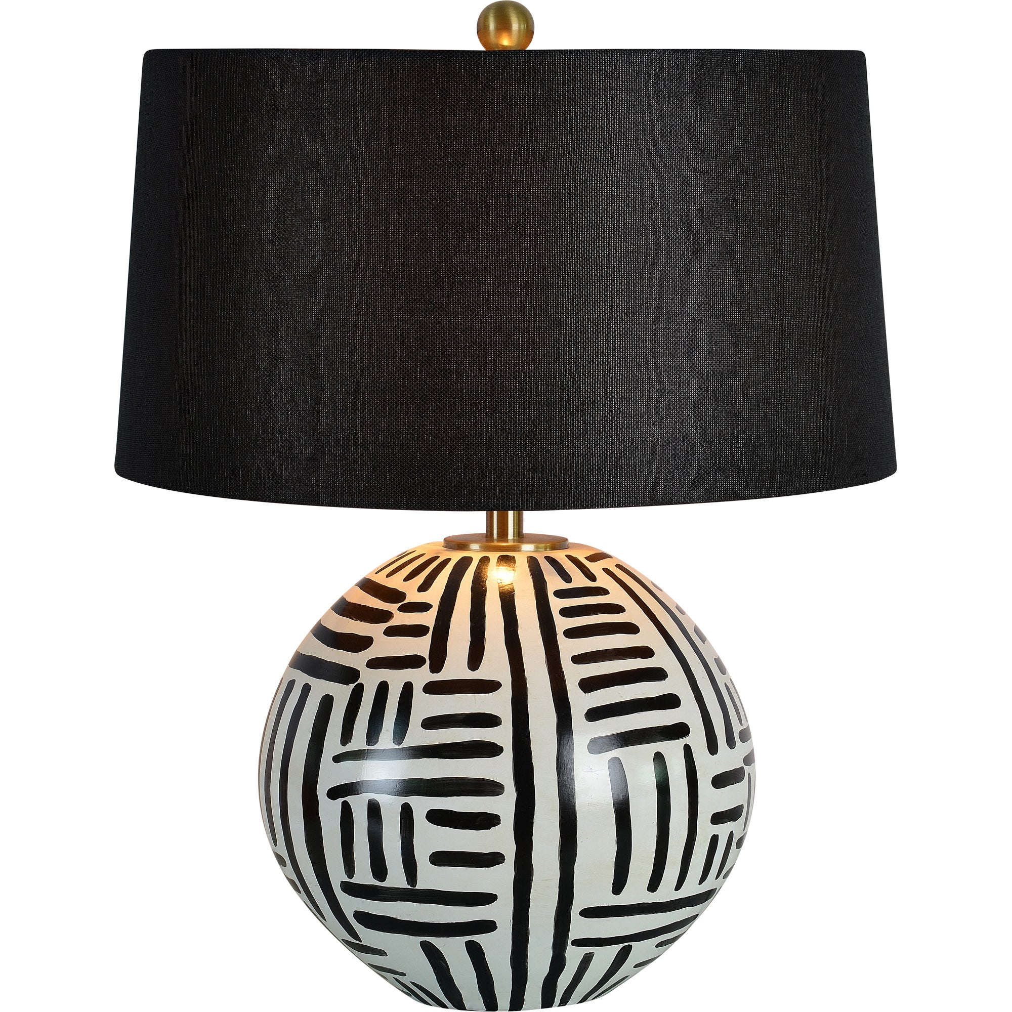 Milka 24.5" Length Table Lamp, Cream and Black - Main Image - LPT1160