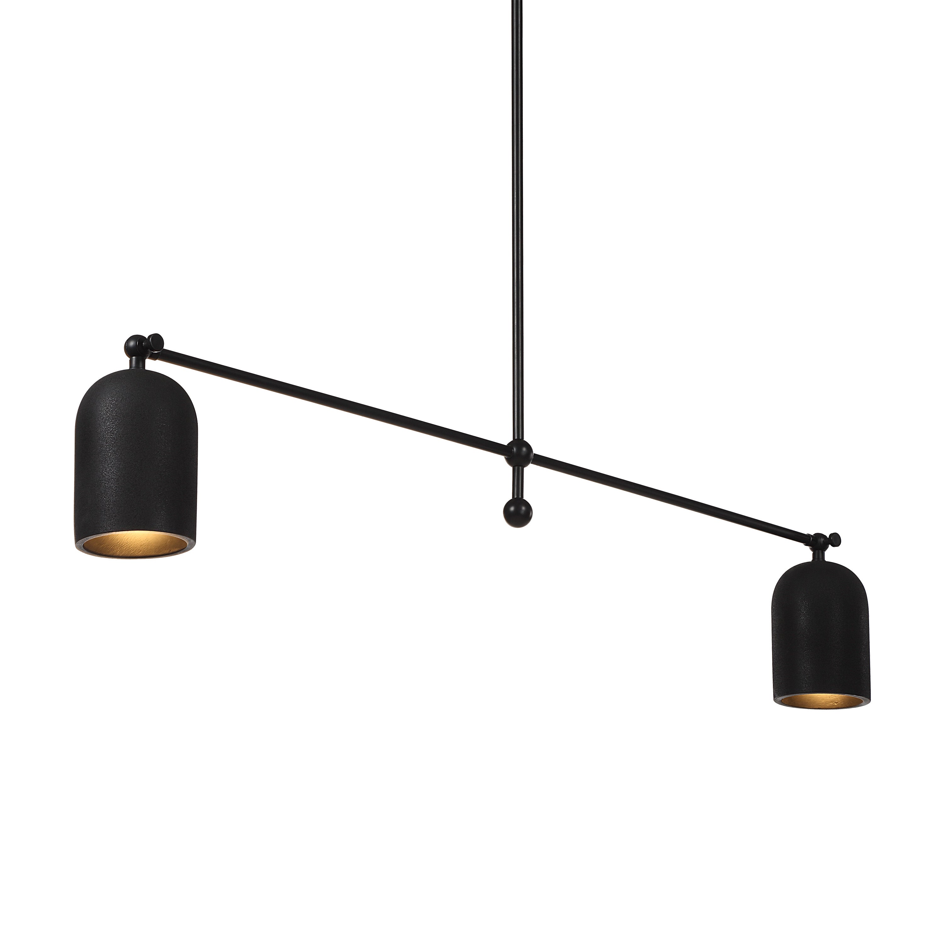 Saskia 69.25" Height Ceiling Fixture, Matte Black - Detail Image - LPC4503