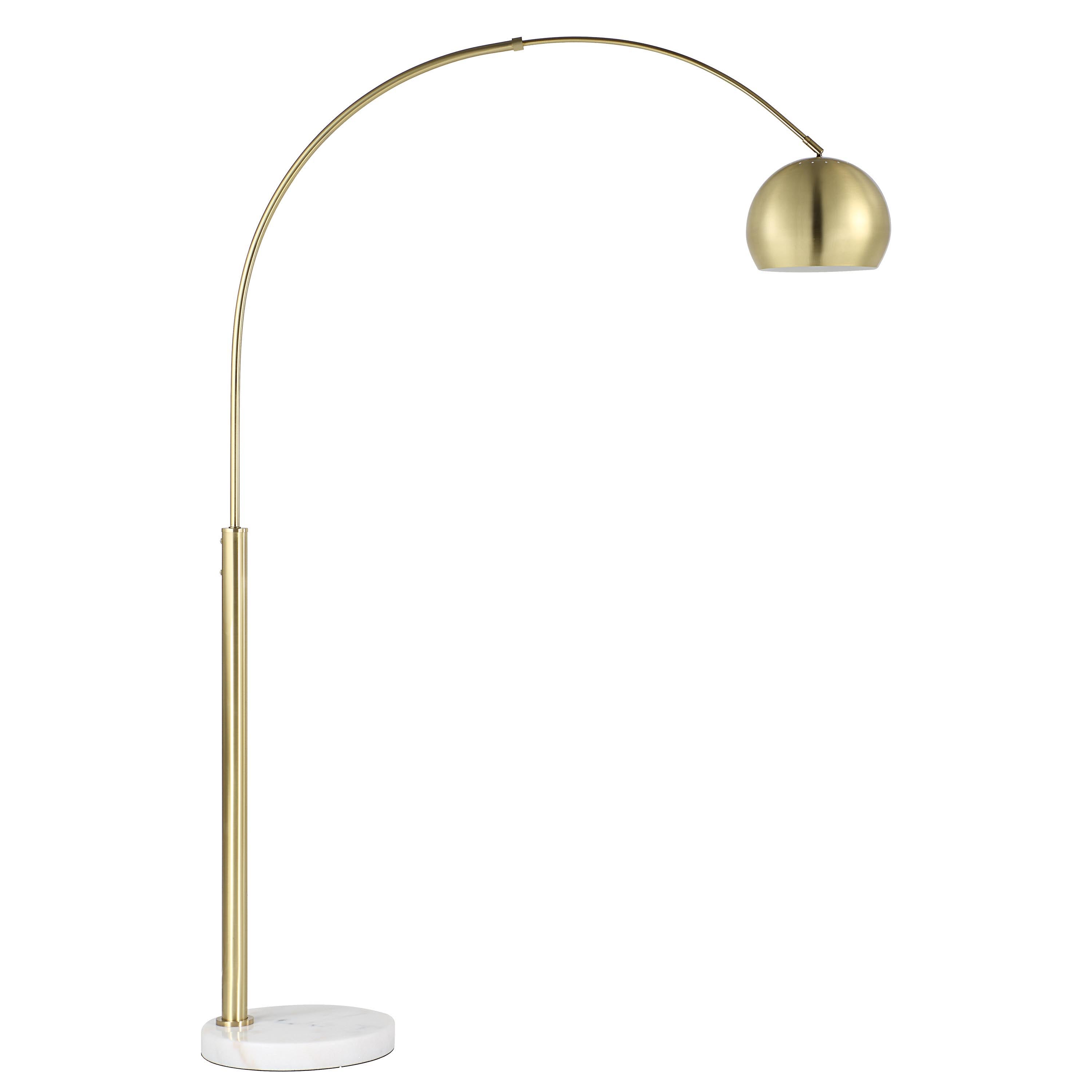 Daleela 77.375" Height Floor Lamp, Yellow - Angle Image - LPF3167