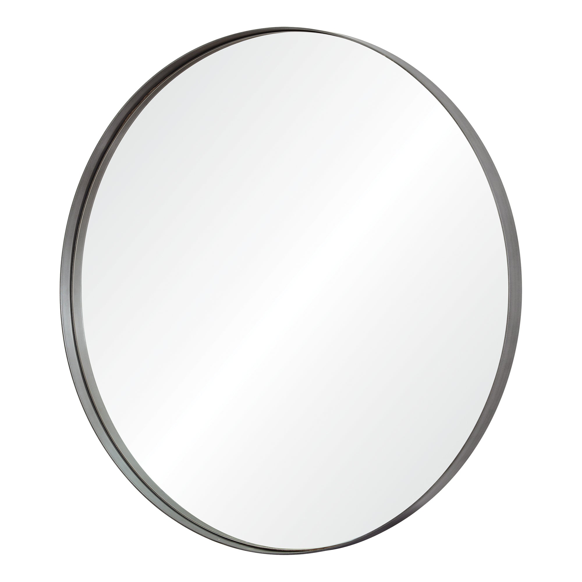 Lester 30" Tall Round Wall Mirror, Grey - Angle Image - MT1822