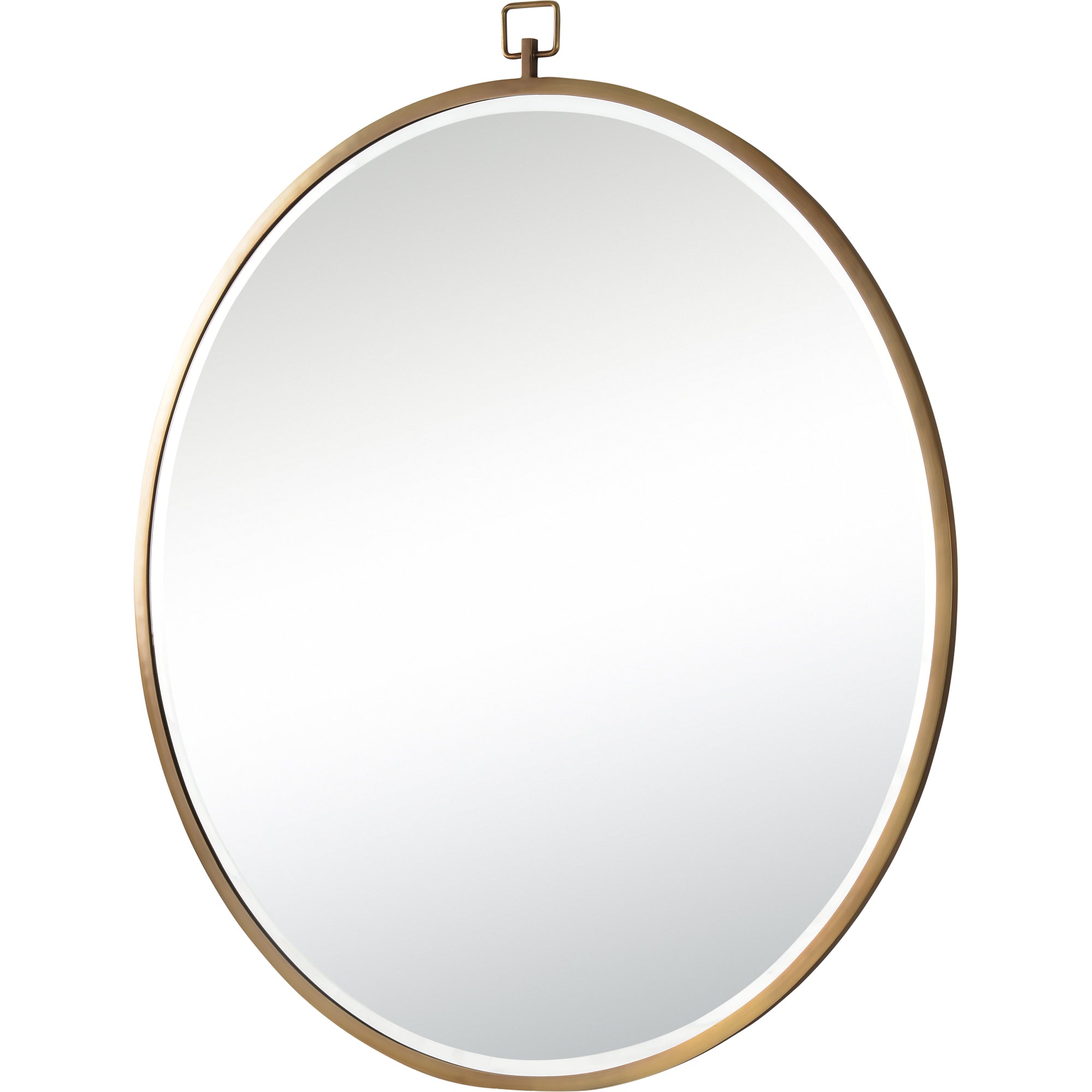 Azam 34" Tall Round Wall Mirror, Yellow - Angle Image - MT2356