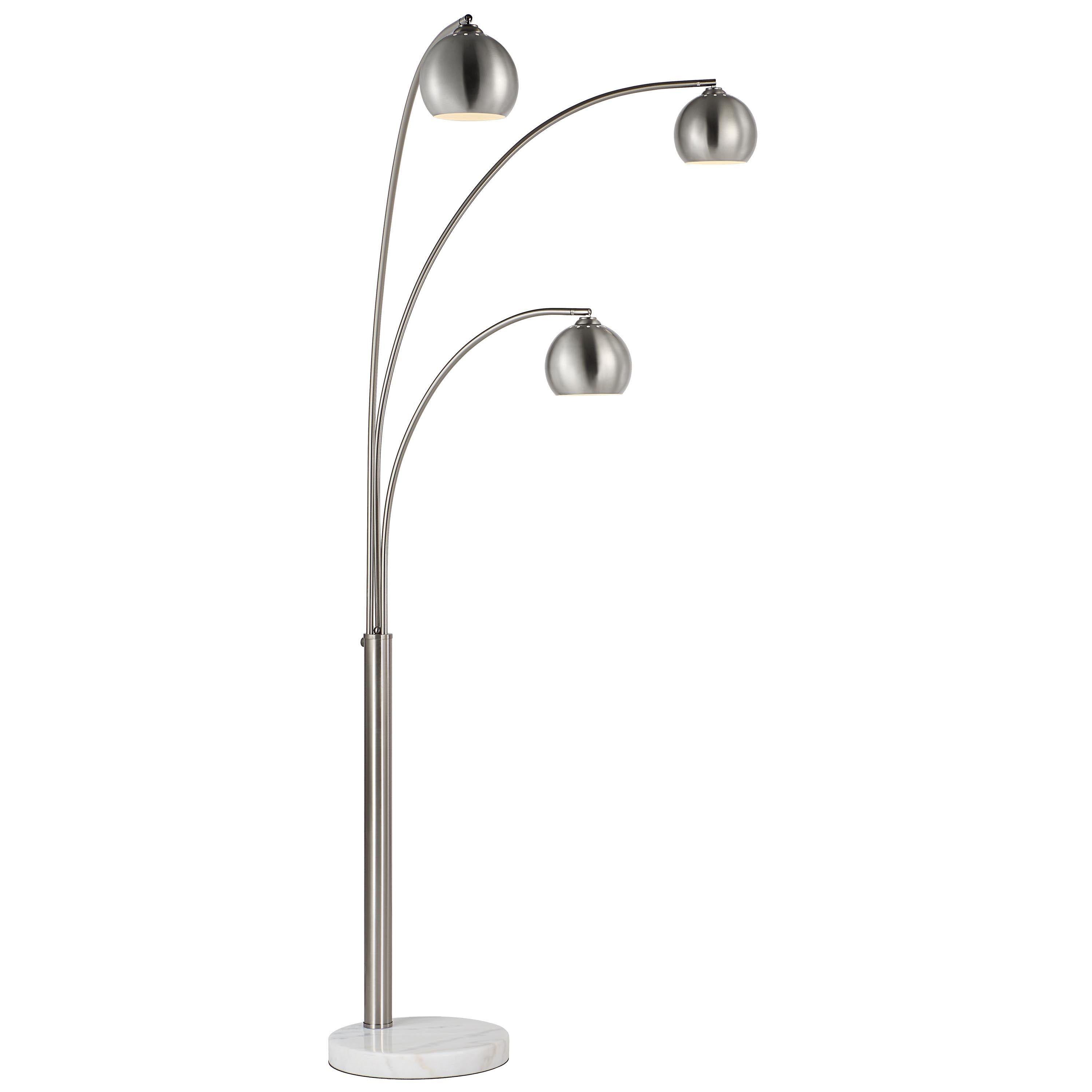 Aguillard 87.5" Height Floor Lamp, Grey - Angle Image - LPF3161