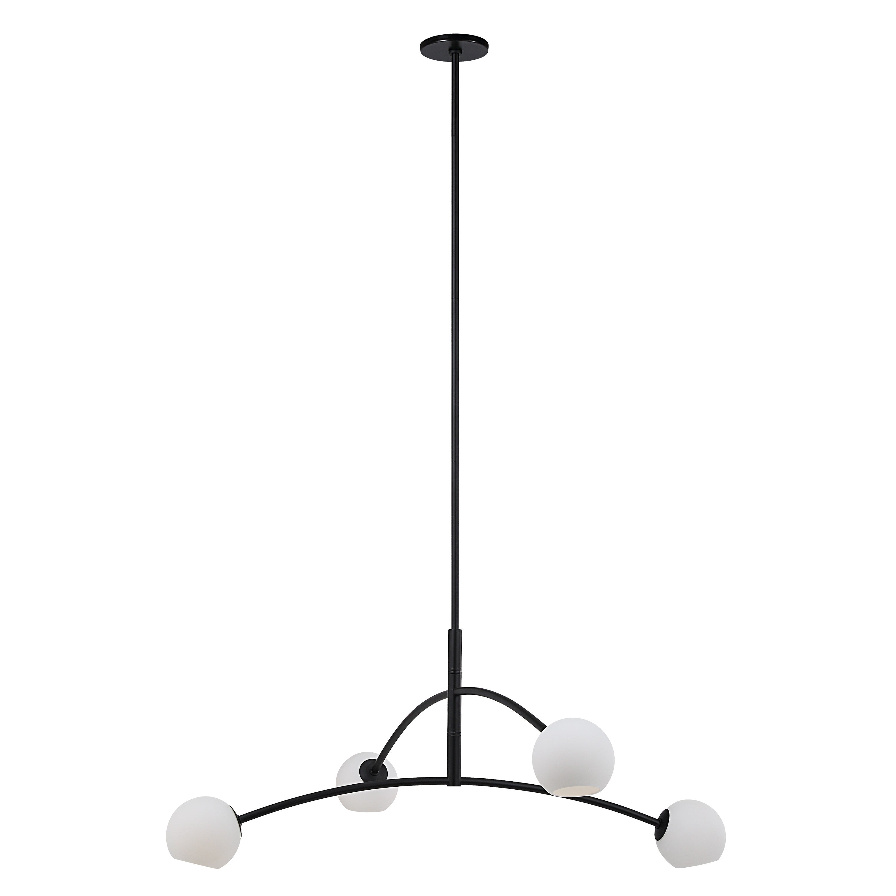 Nube 54" Wide 4-Light Chandelier, Matte Black - Main Image - LPC4472