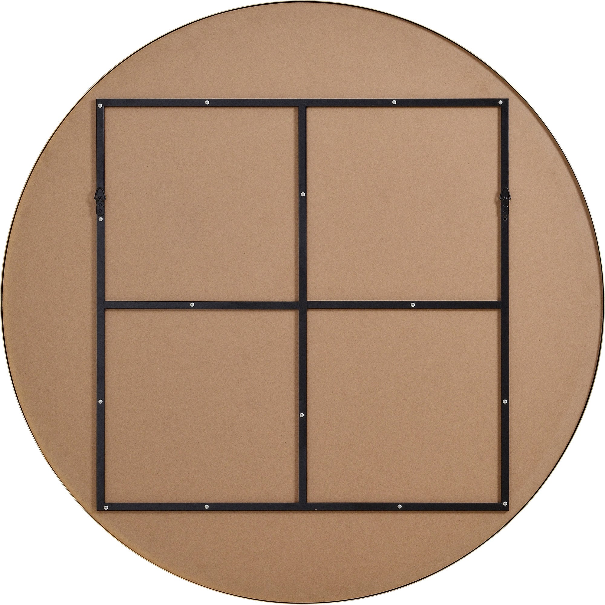 Fragoso 48" Tall Round Wall Mirror, Yellow - Backing Image - MT2532