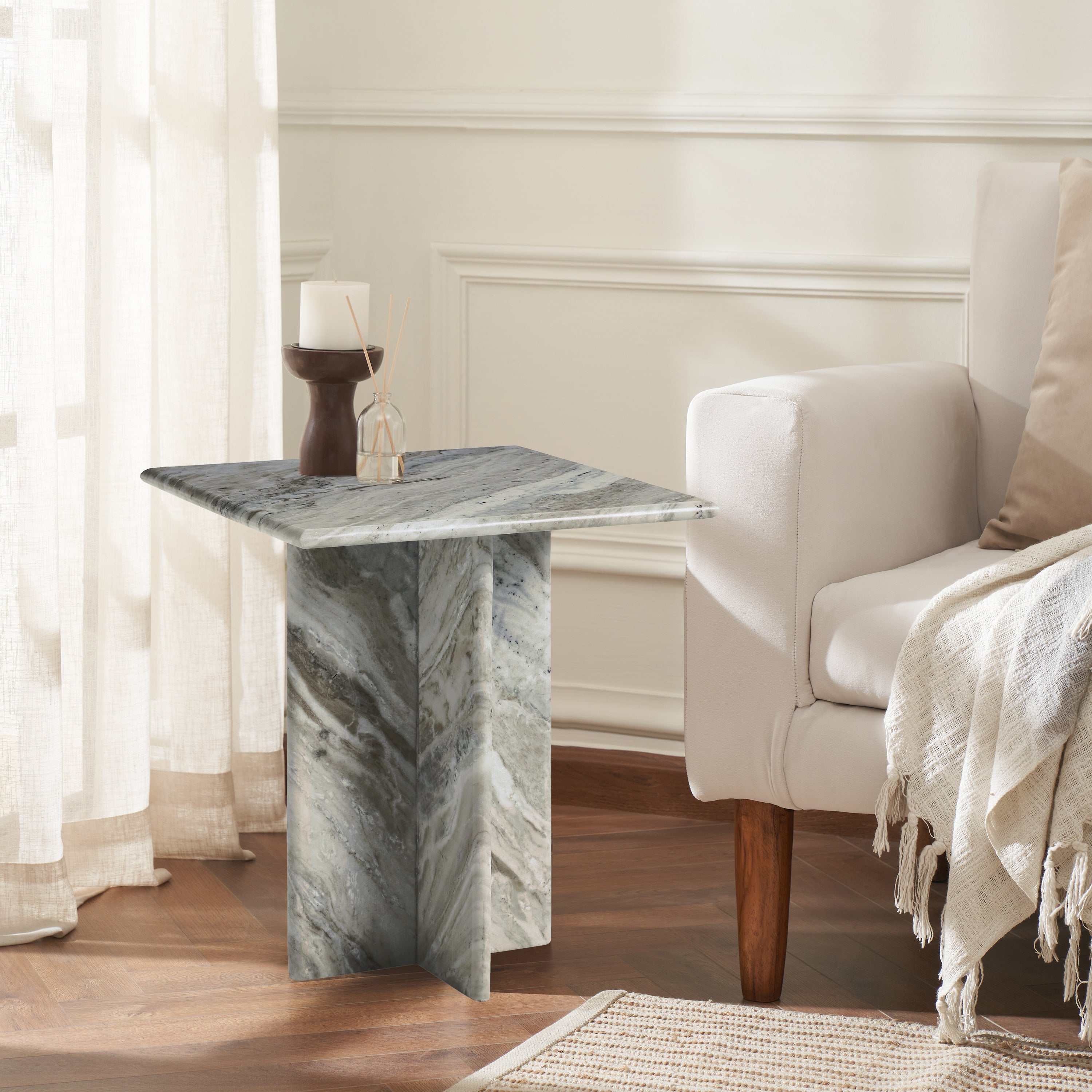 Grayson 20" Height Table, Grey - Lifestyle Image - TA515