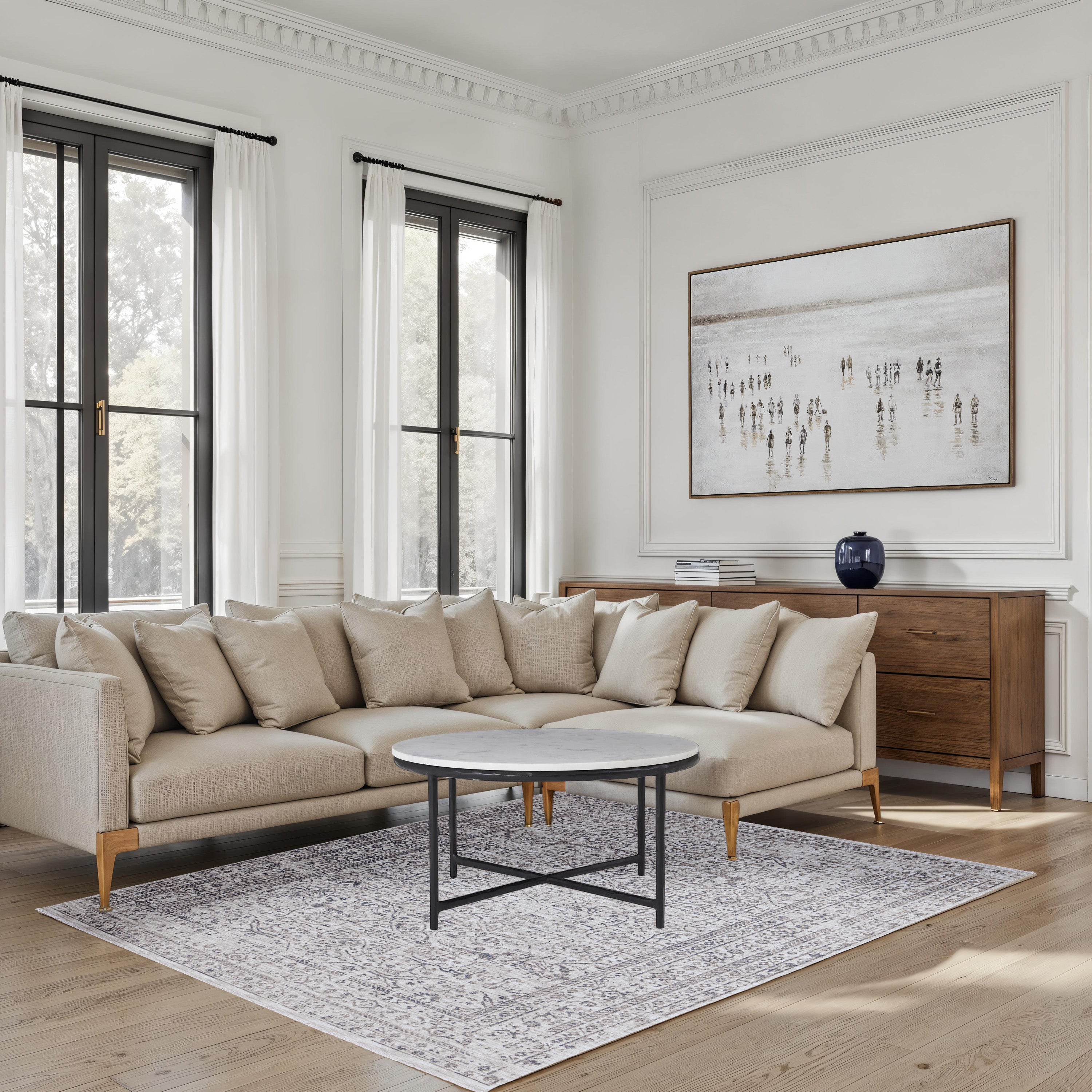 Blake Rug, 1'4" X 1'4" Ft - White Label Lifestyle Image - RBLA-61425