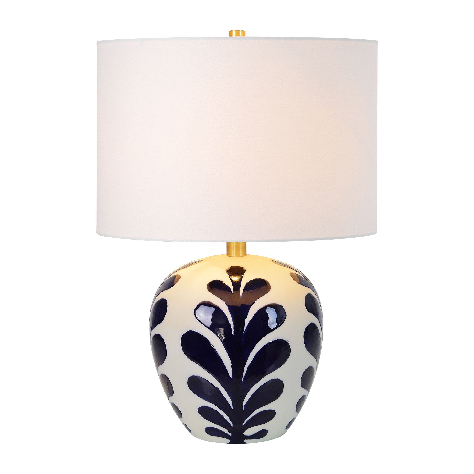Darina 19.25" Length Table Lamp, Off-White and Navy - Additional Image 2 - LPT1224
