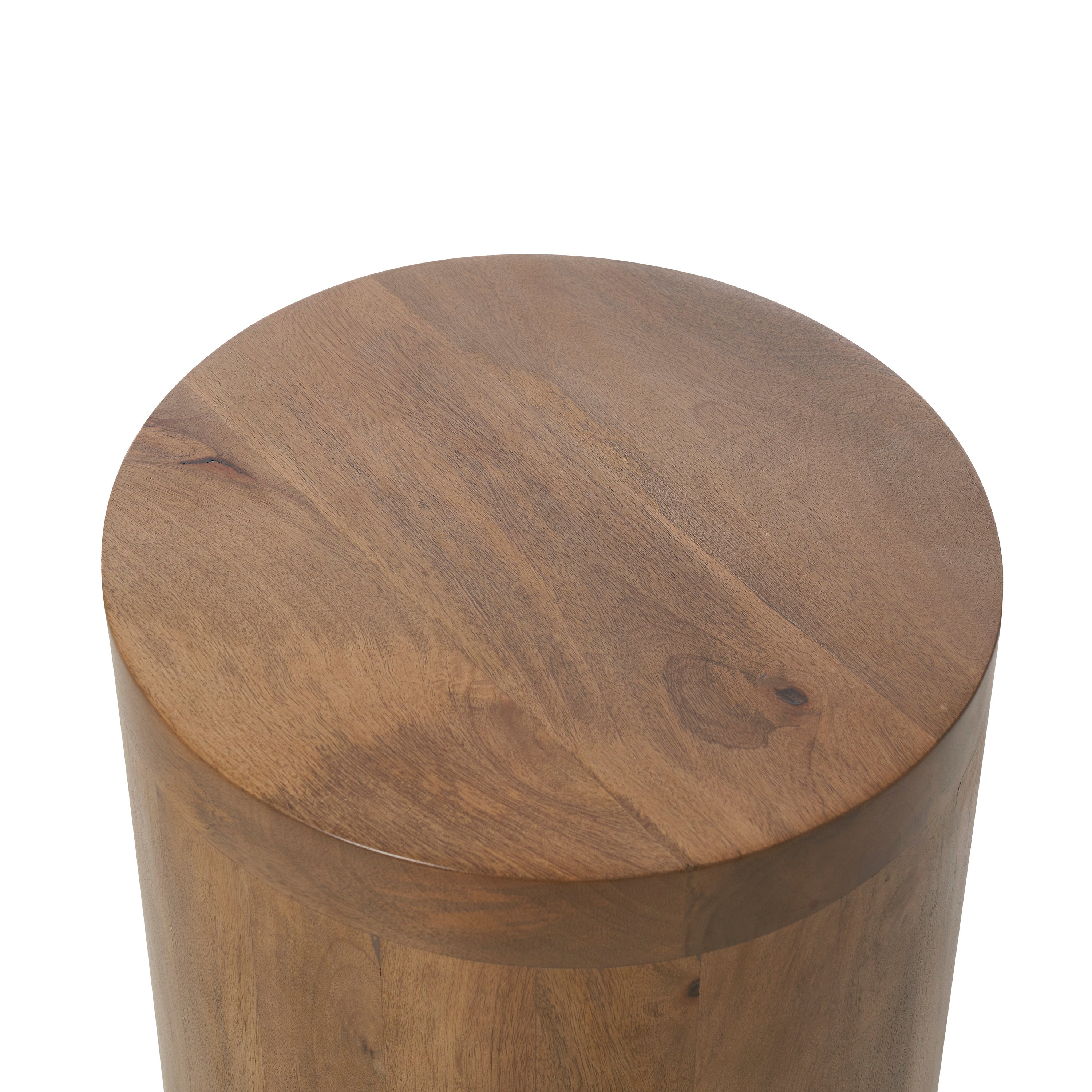Salvatore Indoor Mango Wood Side Table, Light Brown - Detail Image - TA503