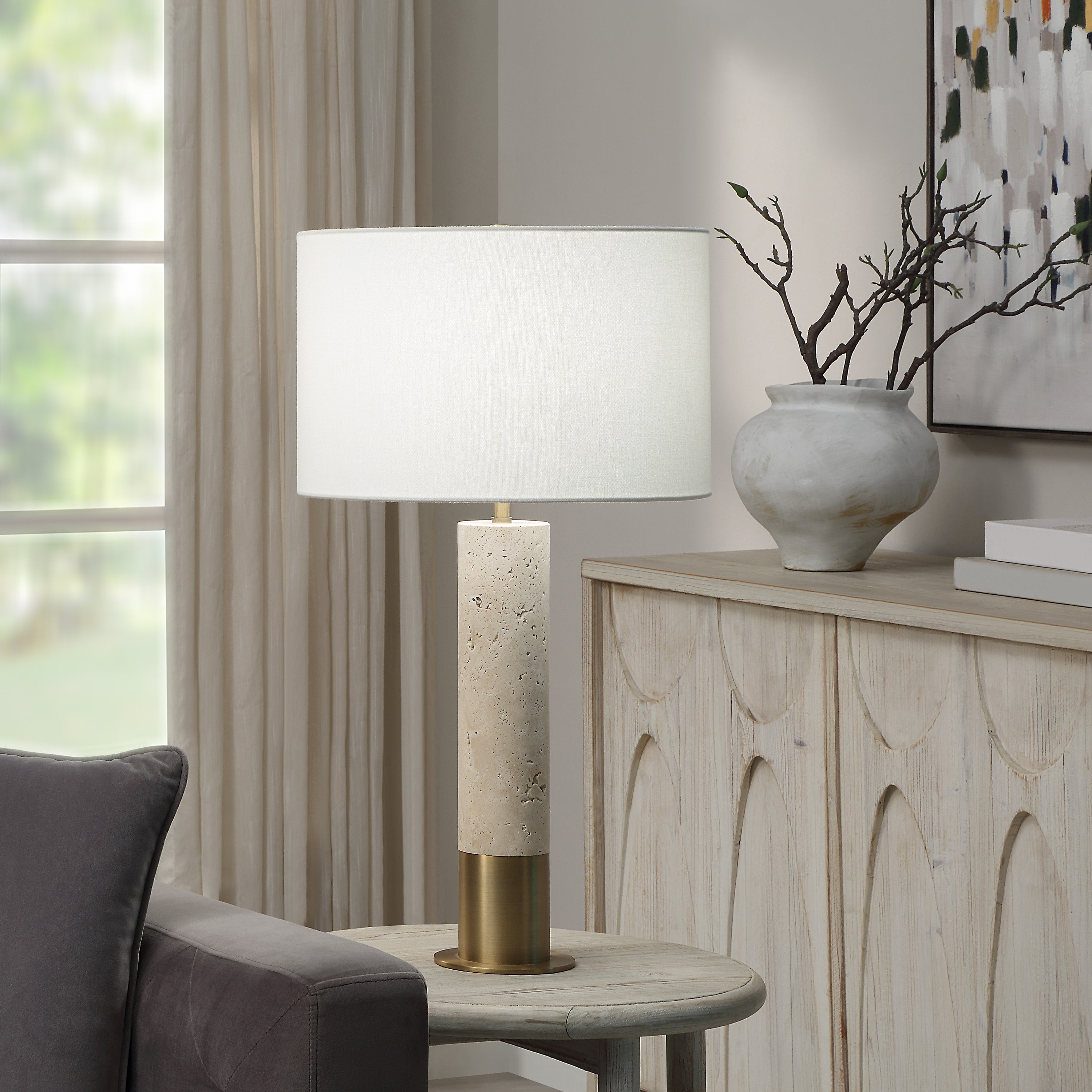 Amadora 27.75" Height Table Lamp, Beige - Lifestyle Image - LPT1294