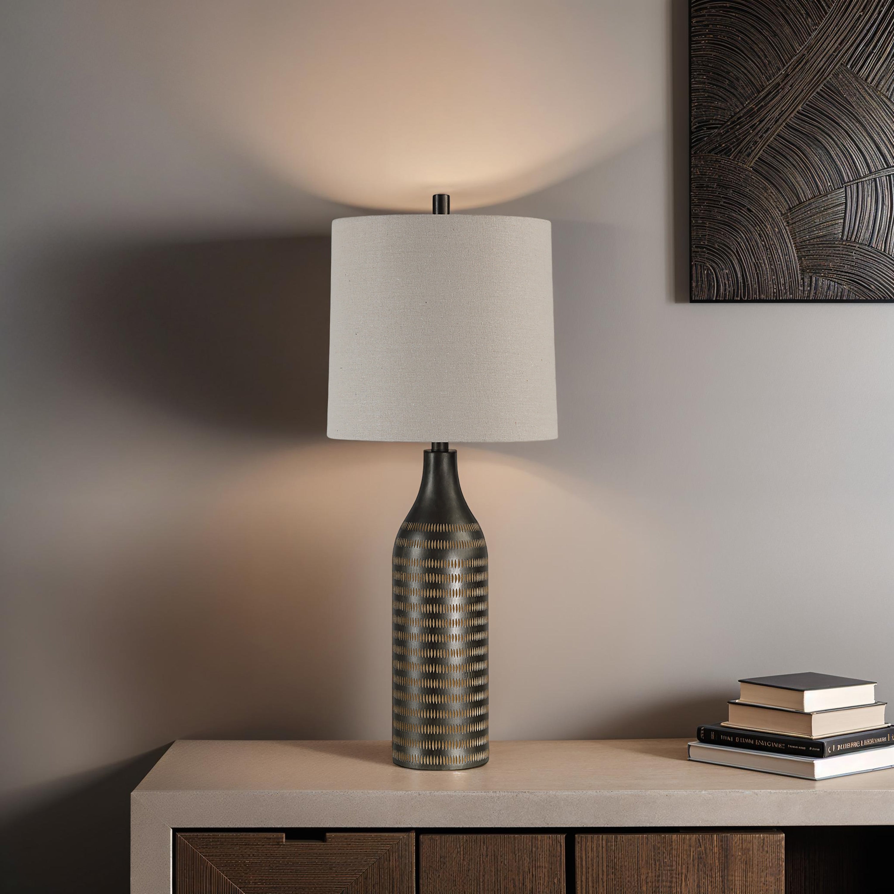 Azzurra 33.5" Height Table Lamp, Brown - Lifestyle Image - LPT1318