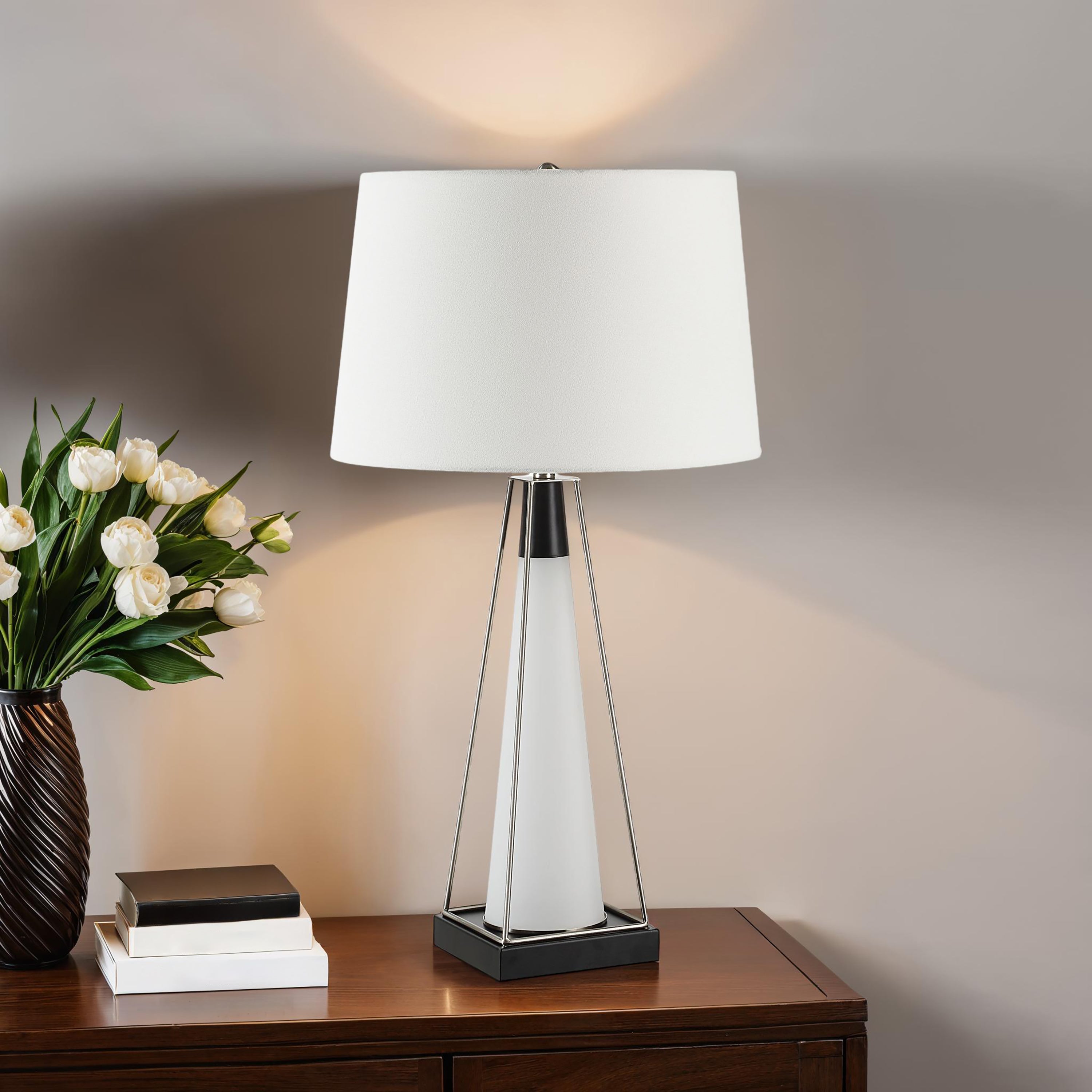 Navagio 28" Height Table Lamp, White - Lifestyle Image - LPT1341