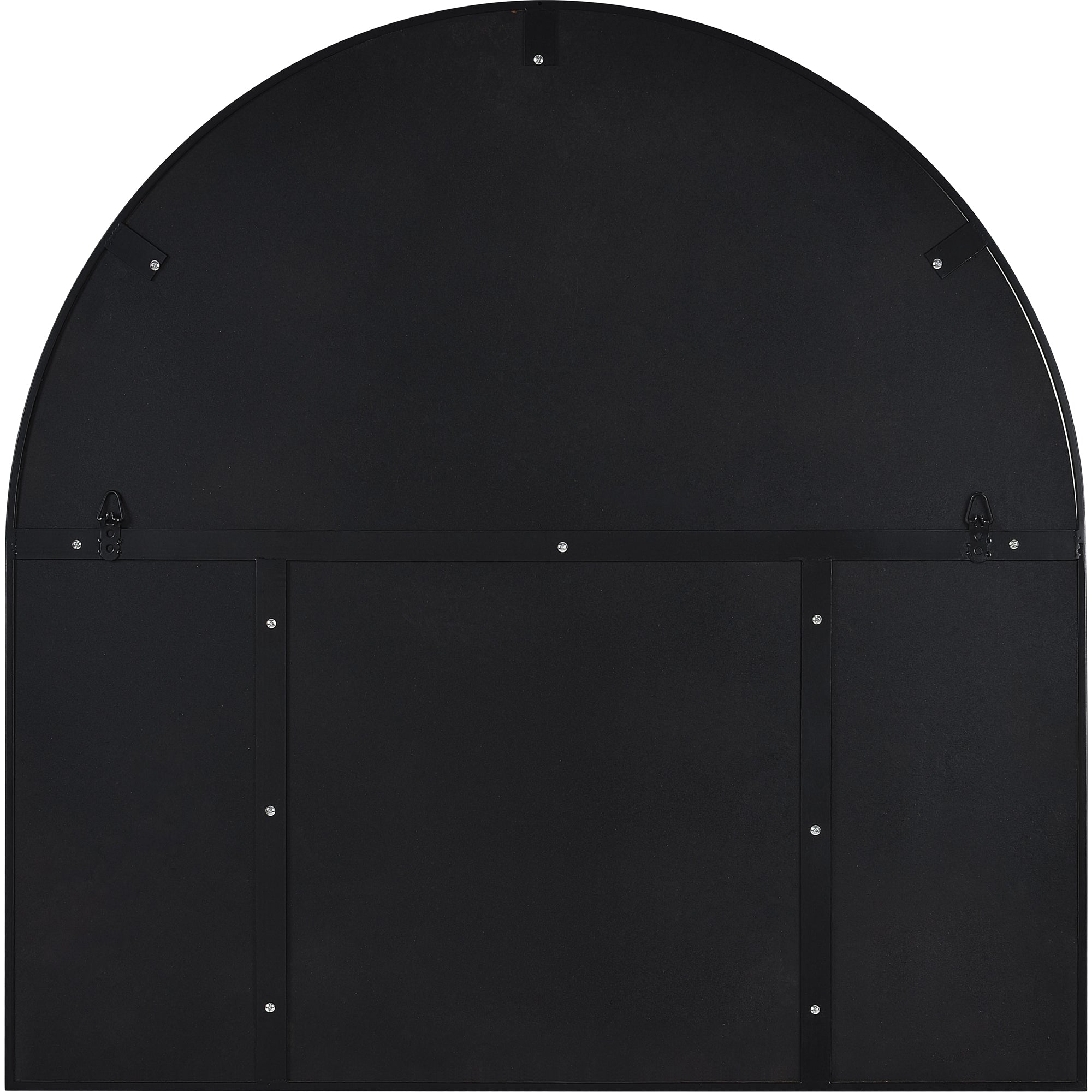 Wearstley 35" Tall Arch Wall Mirror, Black - Backing Image - MT2424