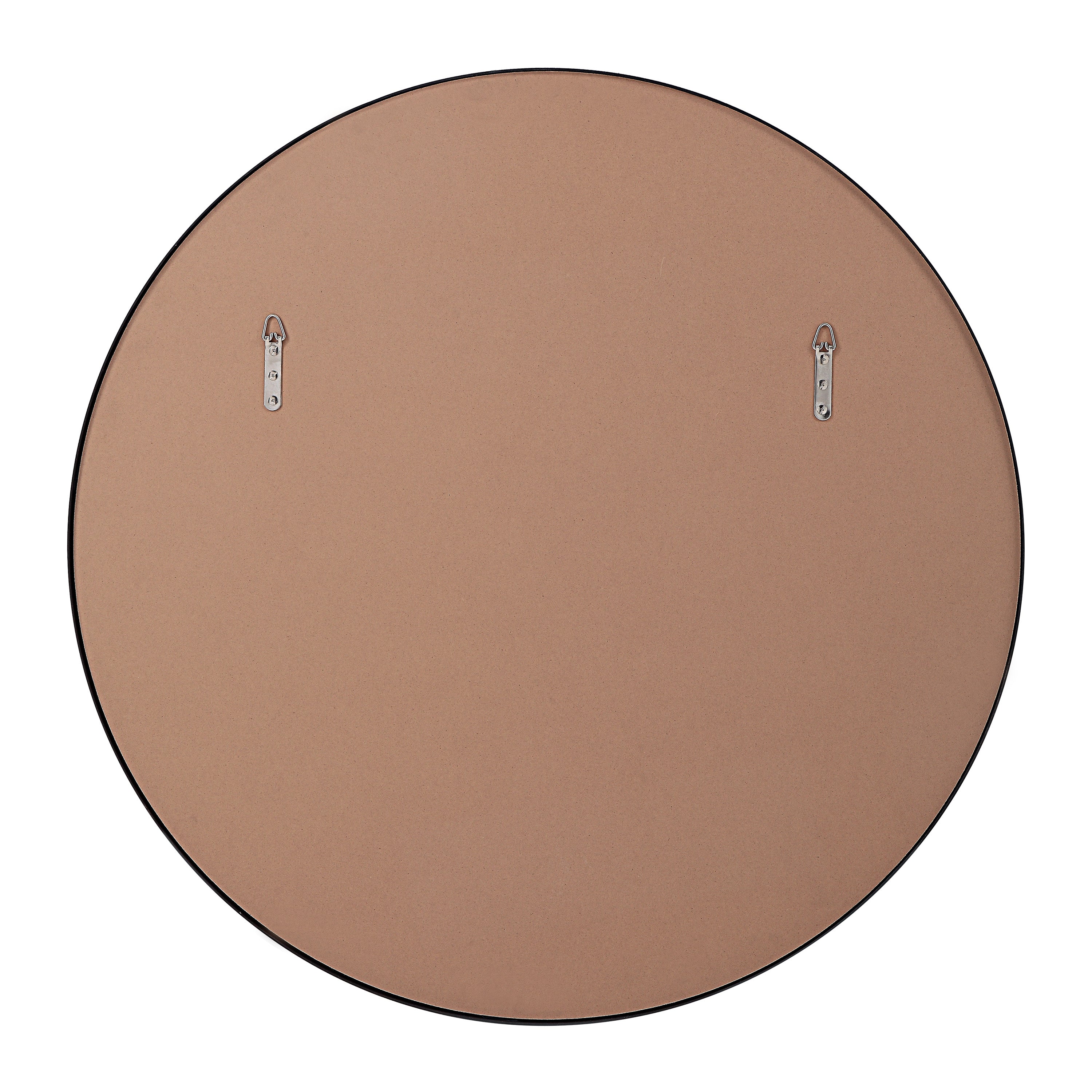 Namur 36" Tall Round Mirror, Matte Black - Backing Image - MT2630