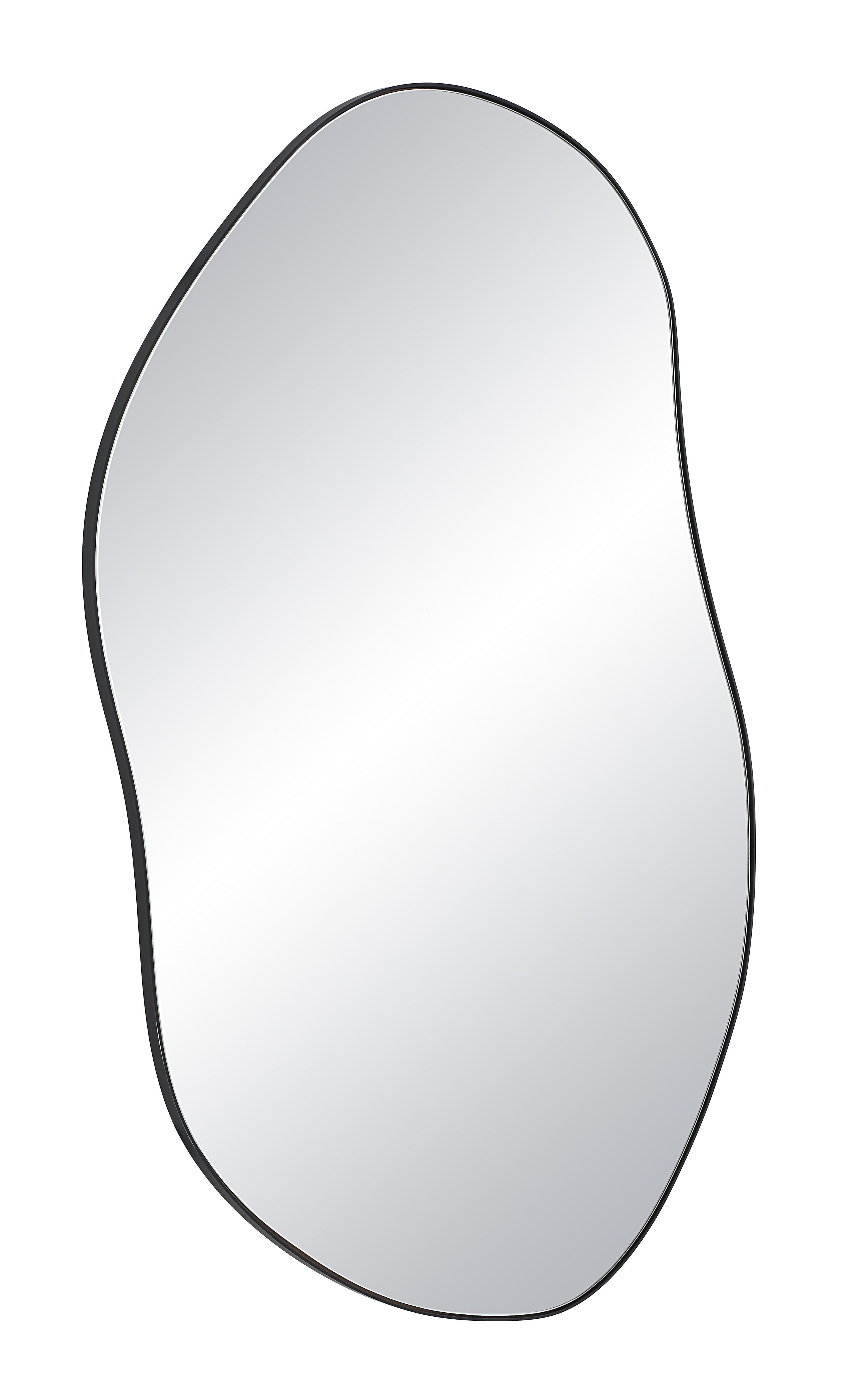 Jane 45.25" Tall Irregular Wall Mirror, Black - Angle Image - MT2659