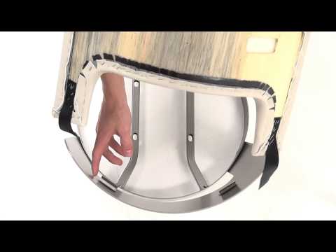 Amisco Brock 41435-34 Spectator Height Swivel Stool - Magnetite/Blizzard EXTERNAL_VIDEO 1