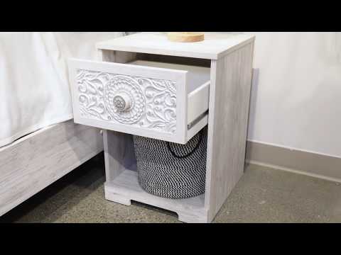 Signature Design by Ashley Paxberry EB1811-191 One Drawer Night Stand EXTERNAL_VIDEO 1